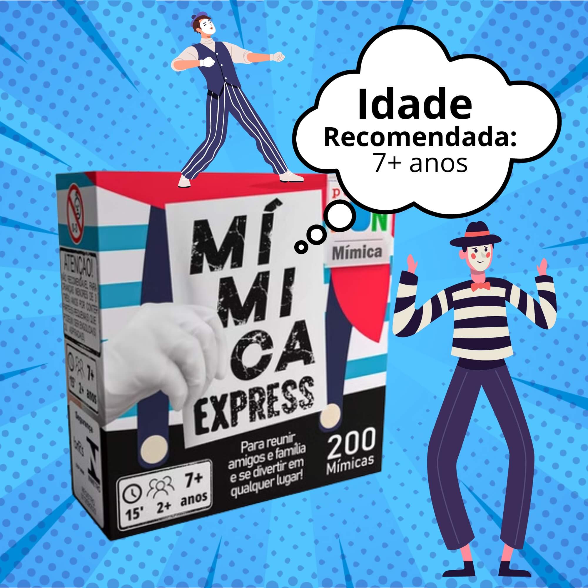 Jogo Mímica Express com 200 Cartas Cooper Fun - 10013