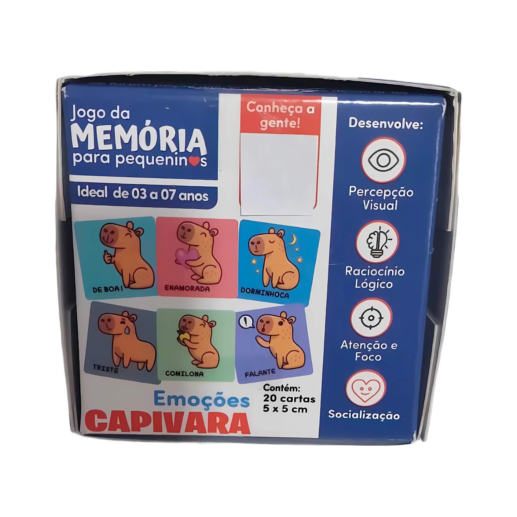 Jogo da Memória para Pequeninos Capivara Das Emoções c/ 20 Cartas Cooper Fun - 00149