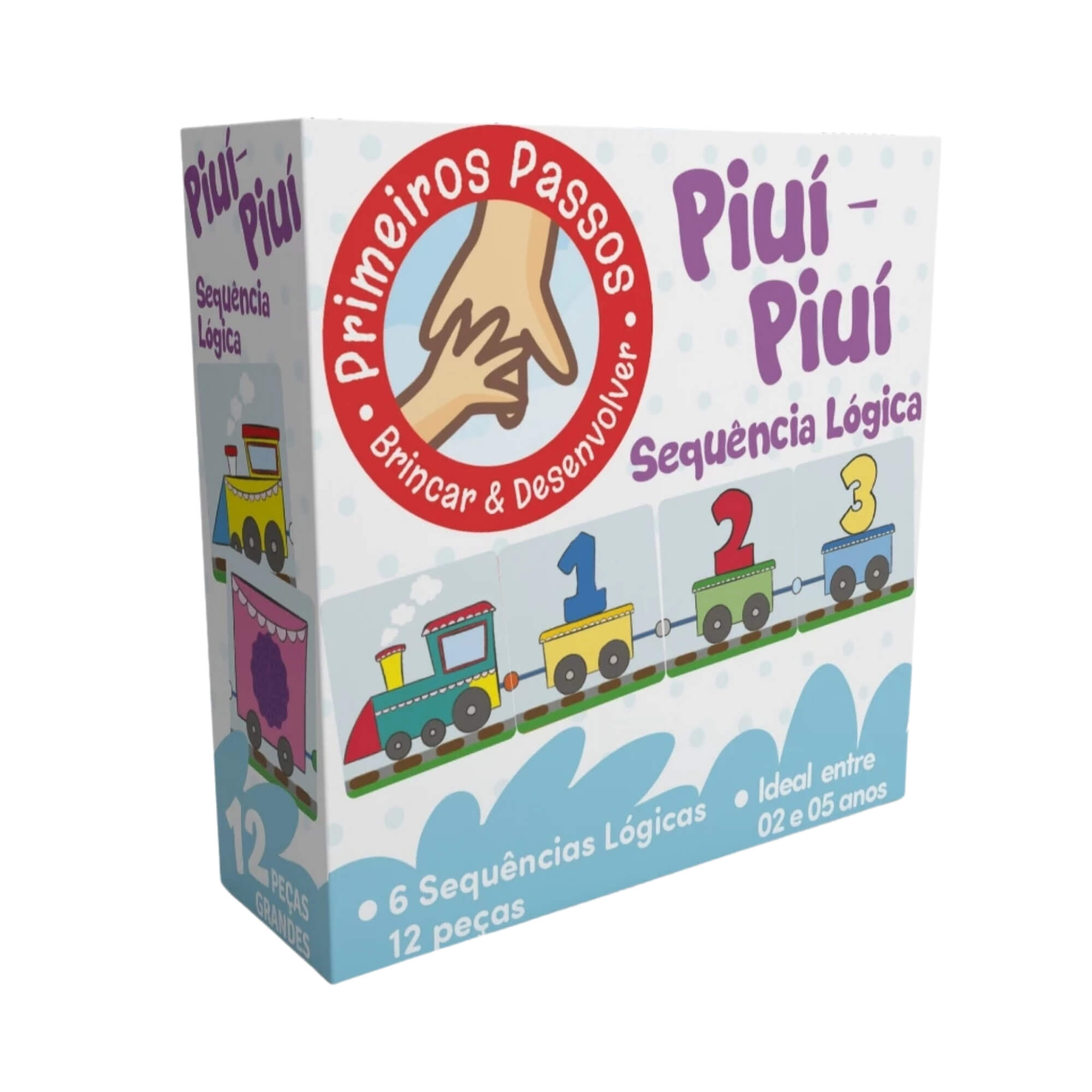 Jogo de Sequência Lógica Piui-Piui com 12 Peças Cooper Fun - 00155