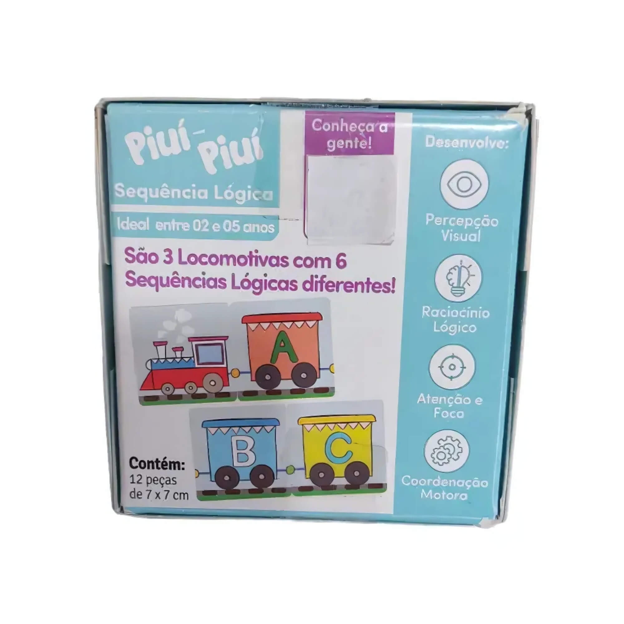 Jogo de Sequência Lógica Piui-Piui com 12 Peças Cooper Fun - 00155