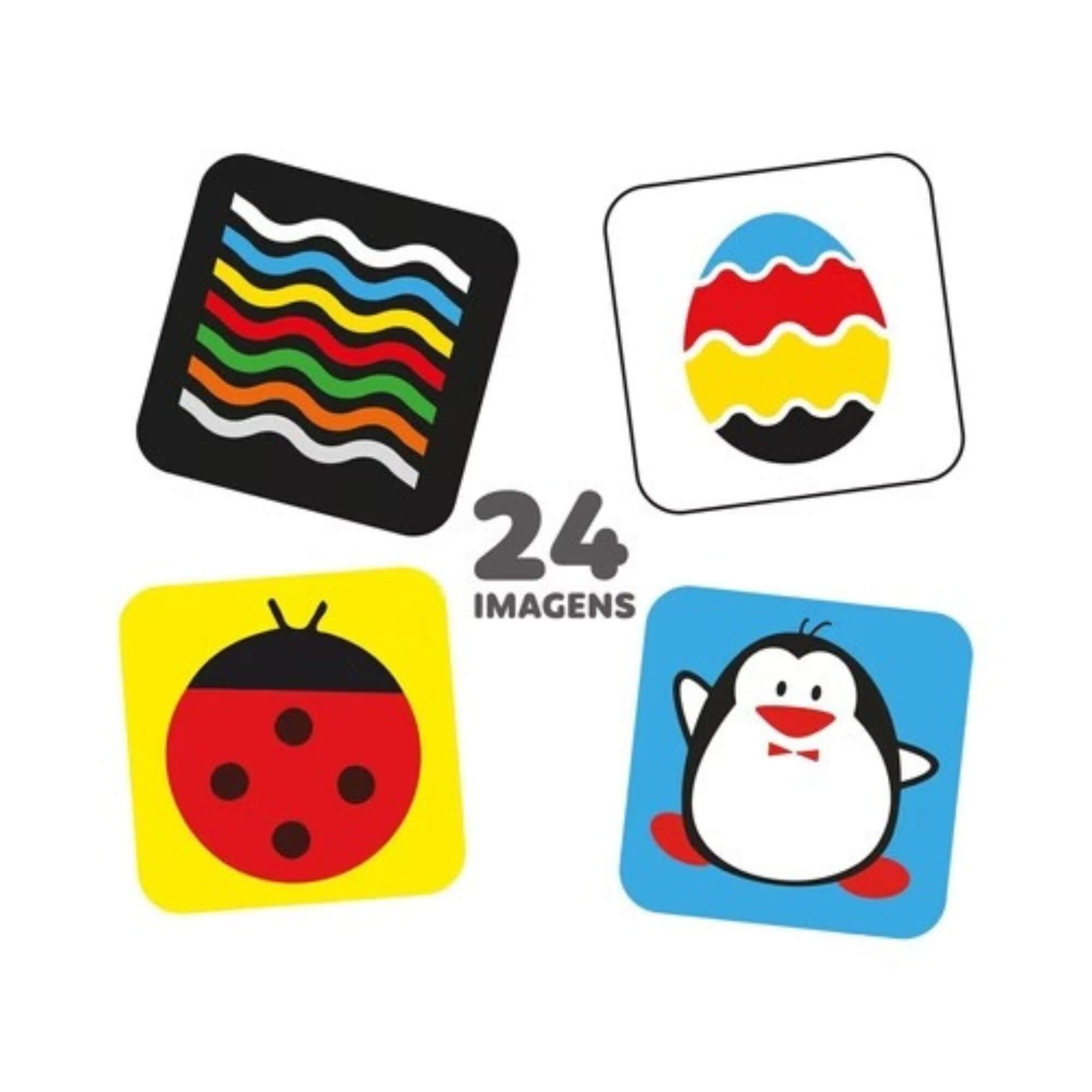 Cartões de Estímulo Cores Primárias Montessori Baby Cards To Go 6-12 meses Cooper Fun - 00161