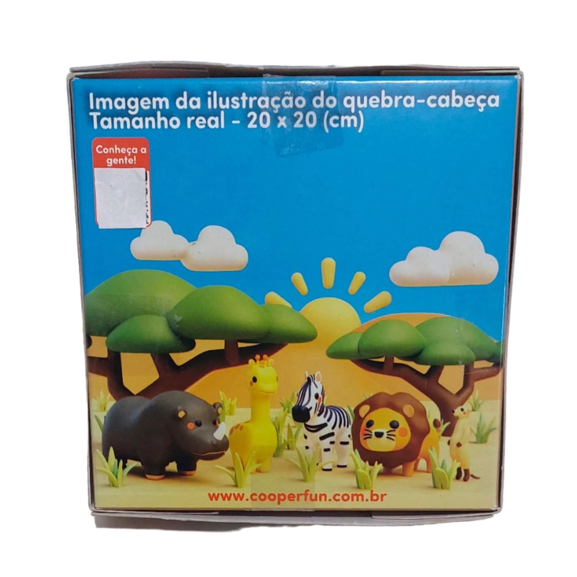 Quebra Cabecinha para os Pequeninos Savana com 4 Peças Grandes Cooper Fun - 00168