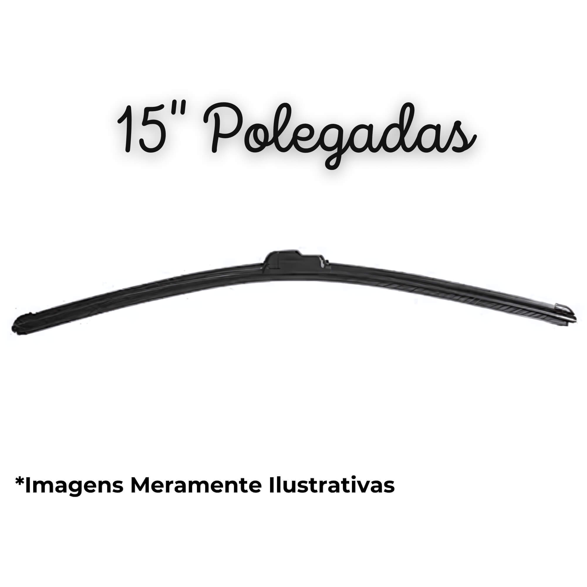 COMP Kit Palheta Universal C/ 10 Unidades 15" Polegadas Para-brisa Automotivo Tiger Auto - 0501015