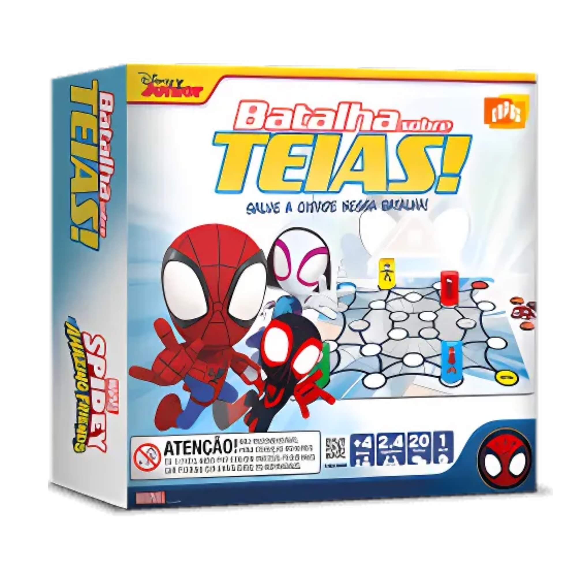 Jogo de Tabuleiro Spidey Batalha Sobre Teias +4 Anos Marvel Cartonado Copag - 33160