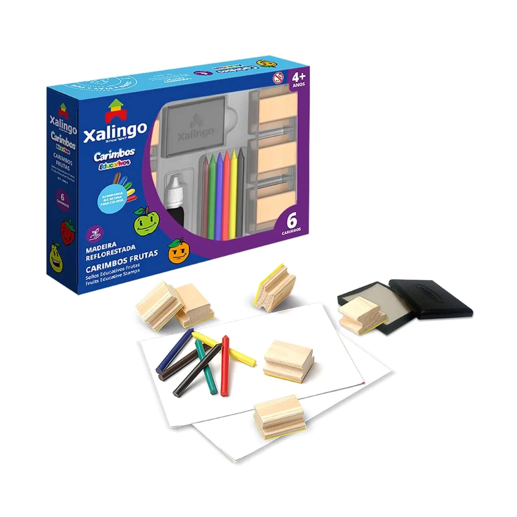 Brinquedo Infantil Carimbos Educativos Frutas Xalingo - 50809