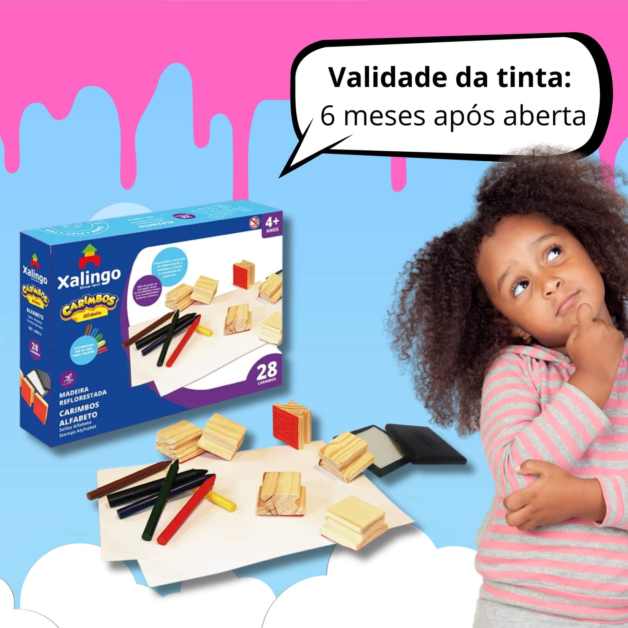 Brinquedo Infantil Carimbos Educativos Alfabeto Xalingo - 50932
