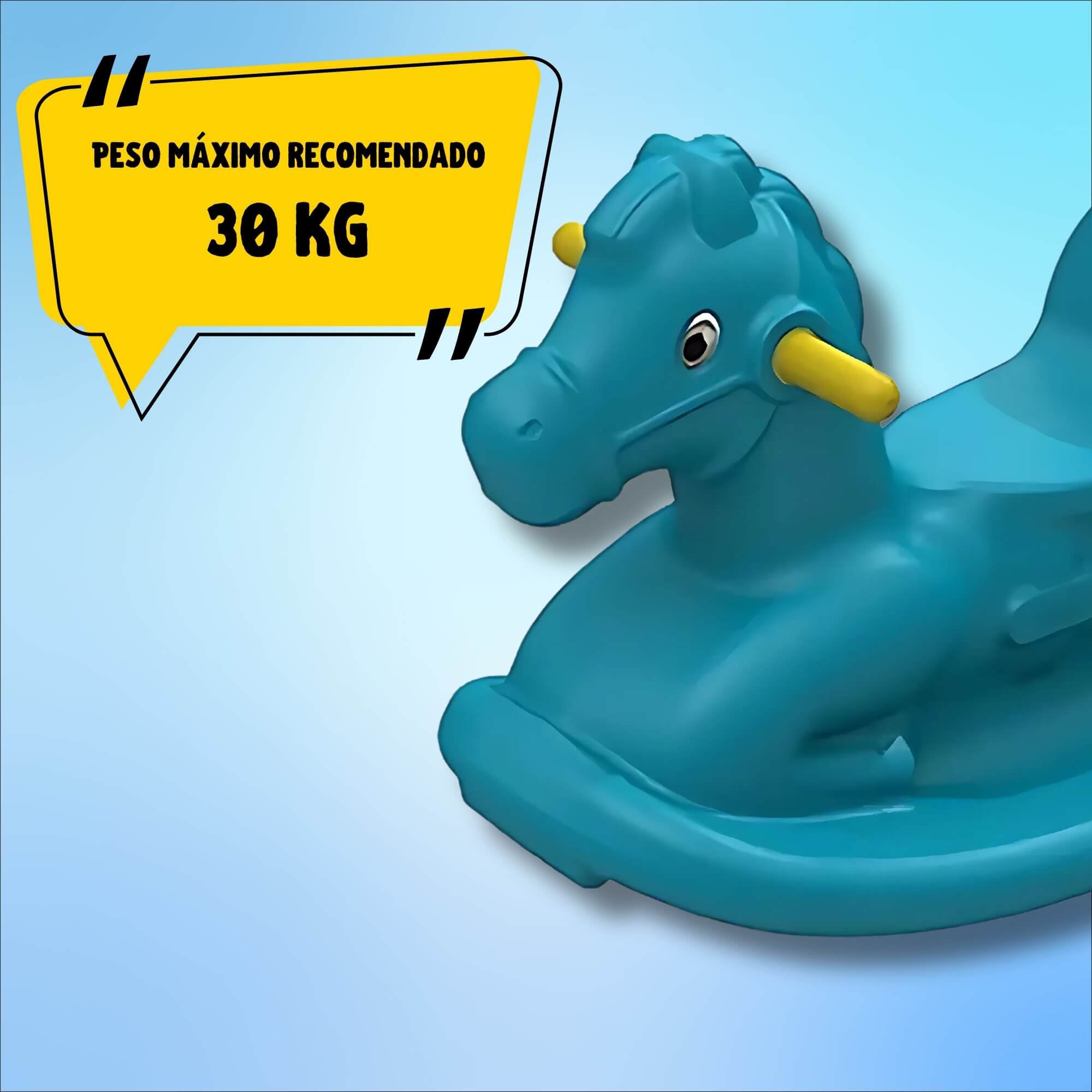 Brinquedo Gangorra Infantil Cavalinho Pocotó Azul Xalingo - 09221