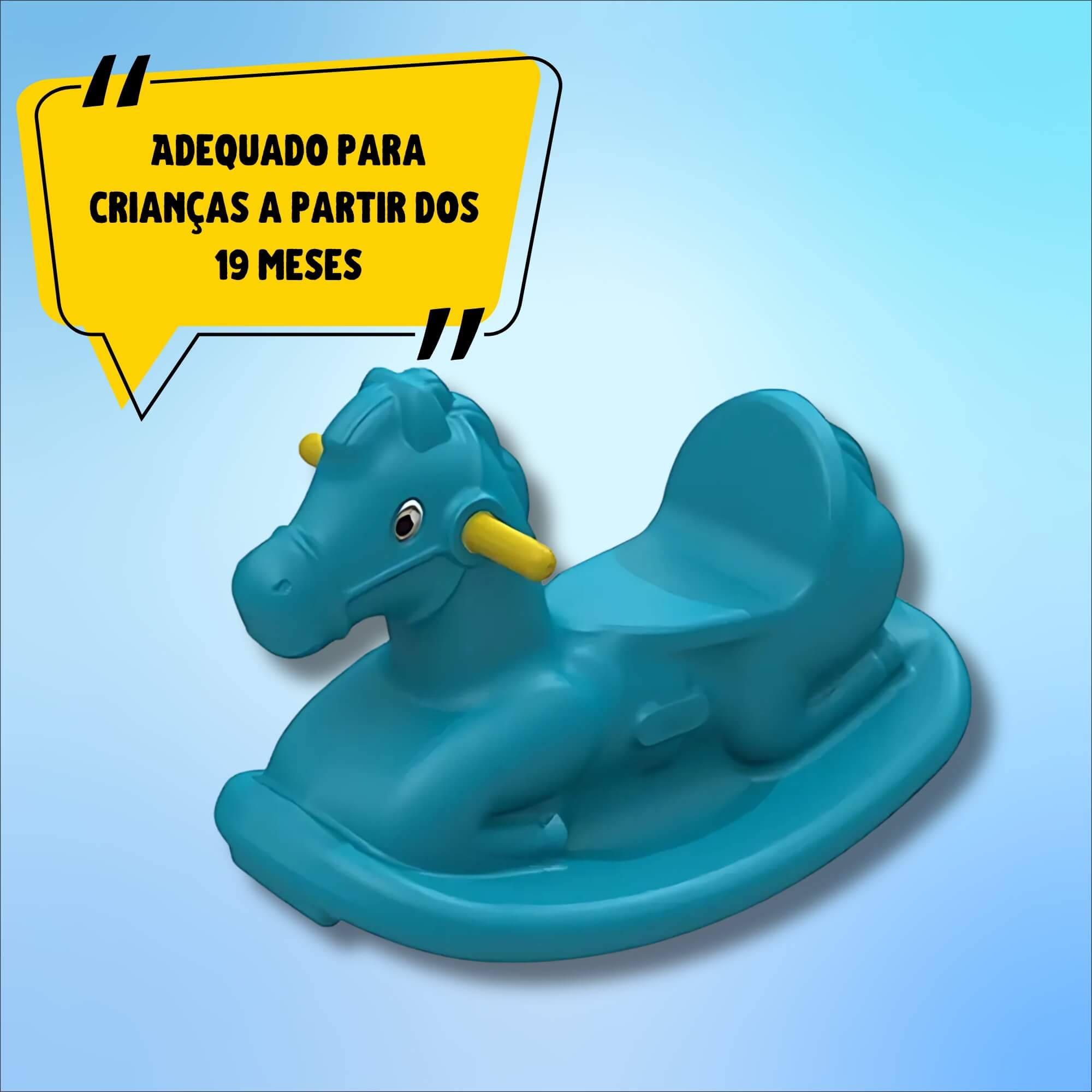 Brinquedo Gangorra Infantil Cavalinho Pocotó Azul Xalingo - 09221