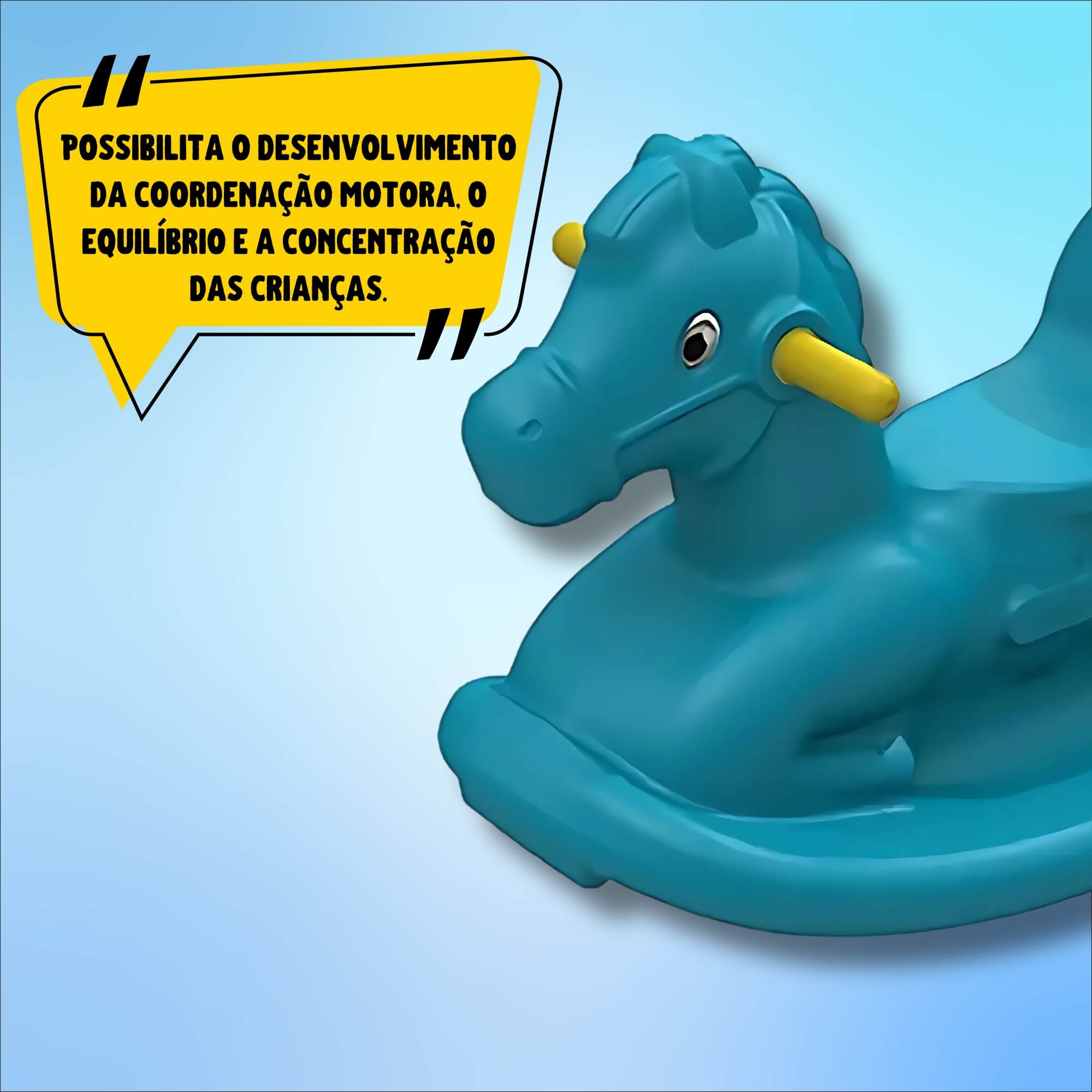 Brinquedo Gangorra Infantil Cavalinho Pocotó Azul Xalingo - 09221