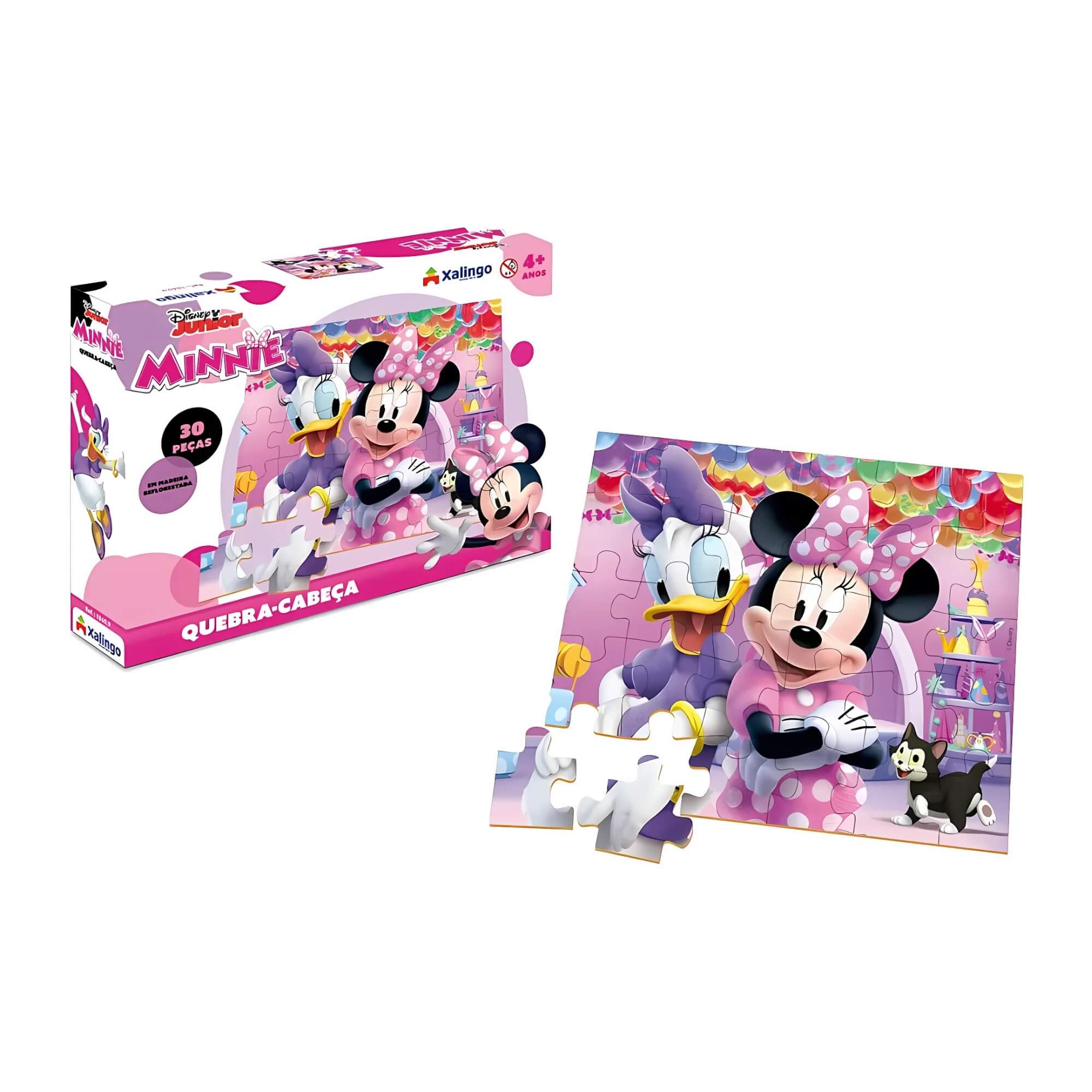 Jogo Quebra-Cabeça Infantil Minnie 30 Peças Xalingo - 18643