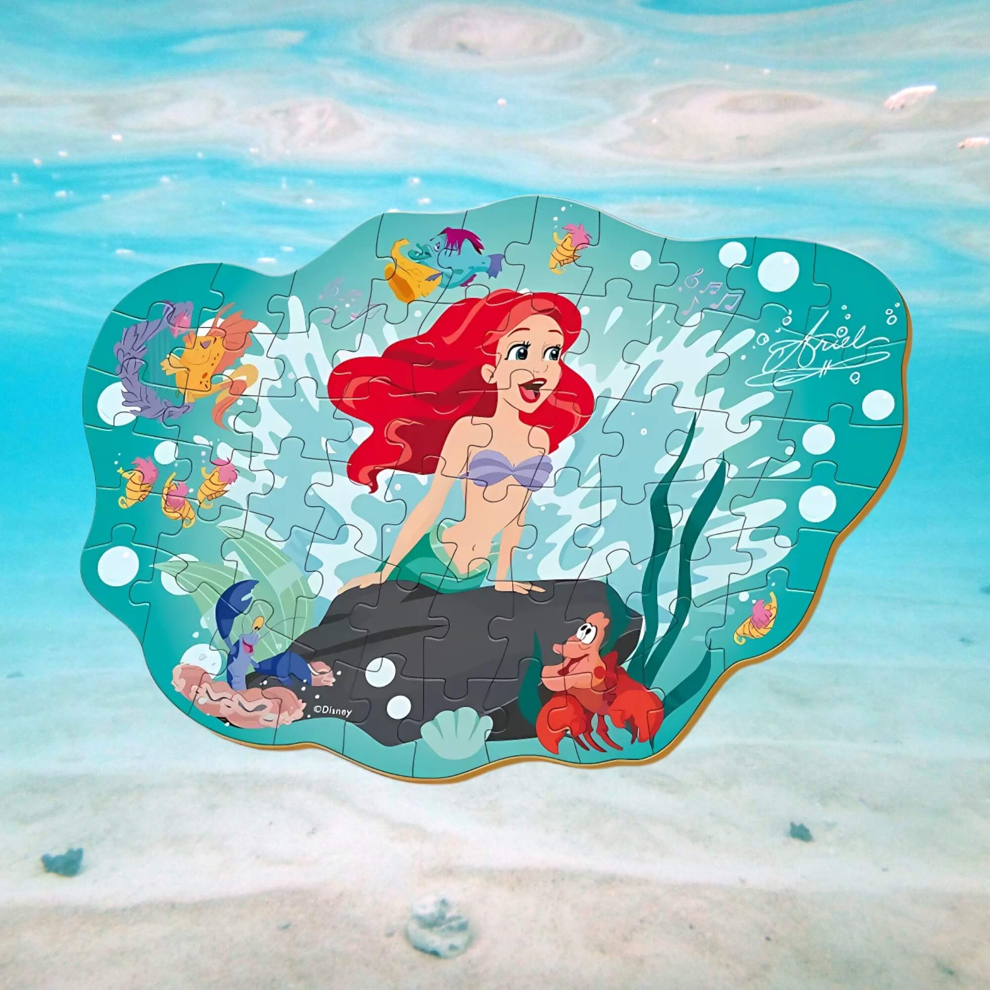 Jogo Quebra-Cabeça Infantil Ariel A Pequena Sereia Disney 60 Peças Xalingo - 19976
