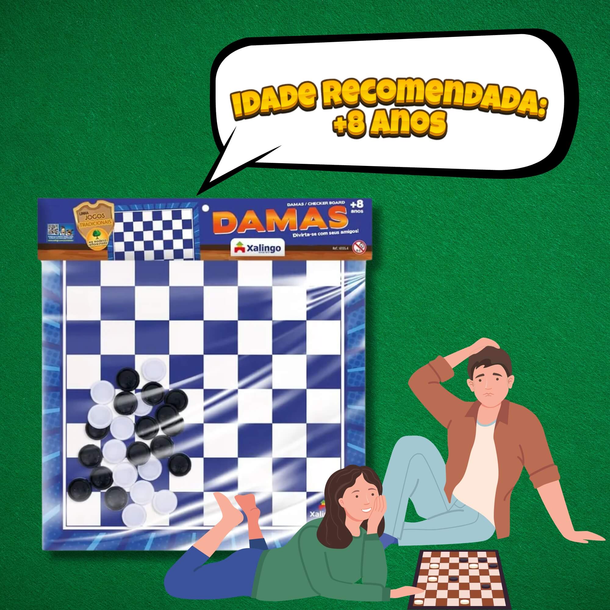 Jogos Tradicionais em Madeira - Damas Xalingo - 65554