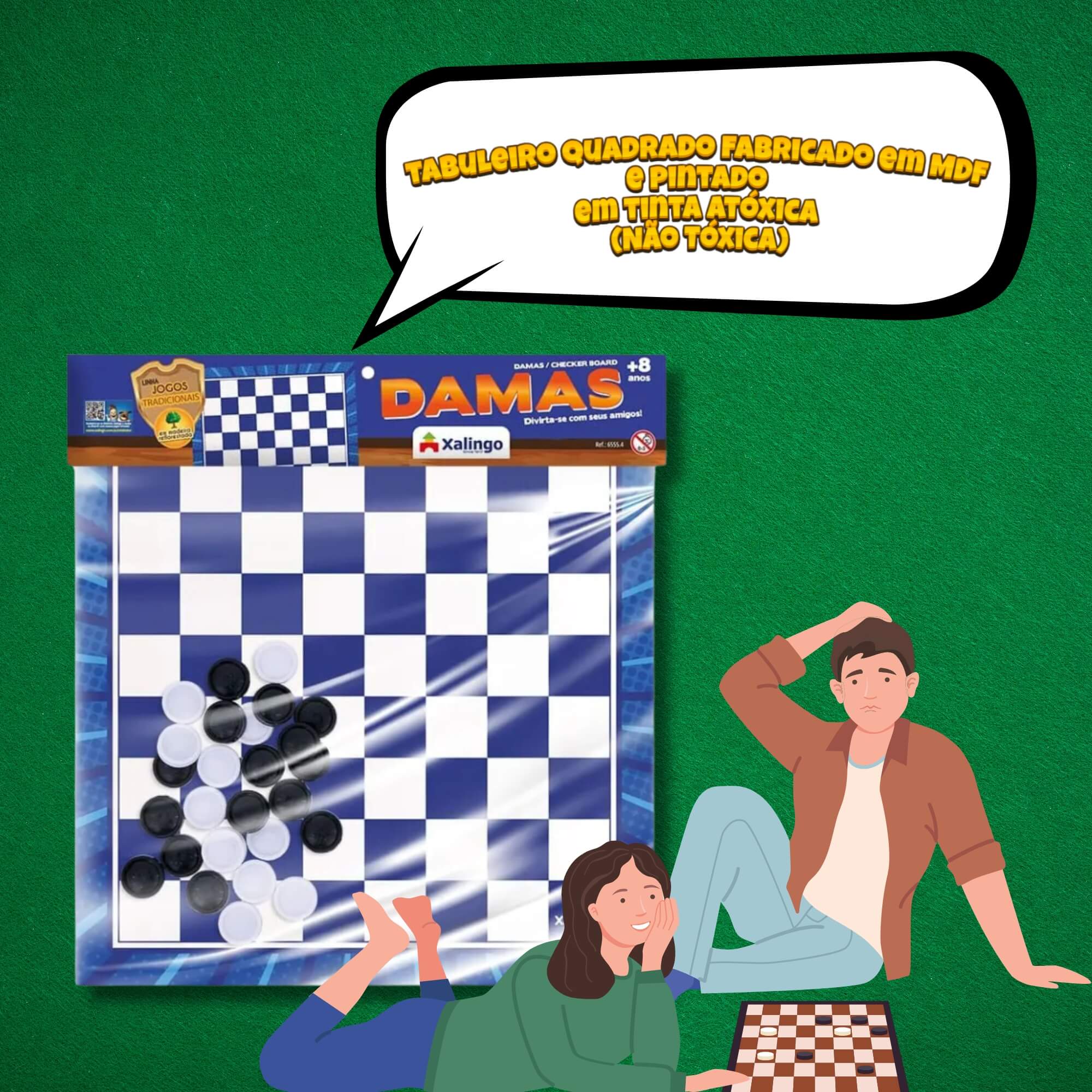 Jogos Tradicionais em Madeira - Damas Xalingo - 65554