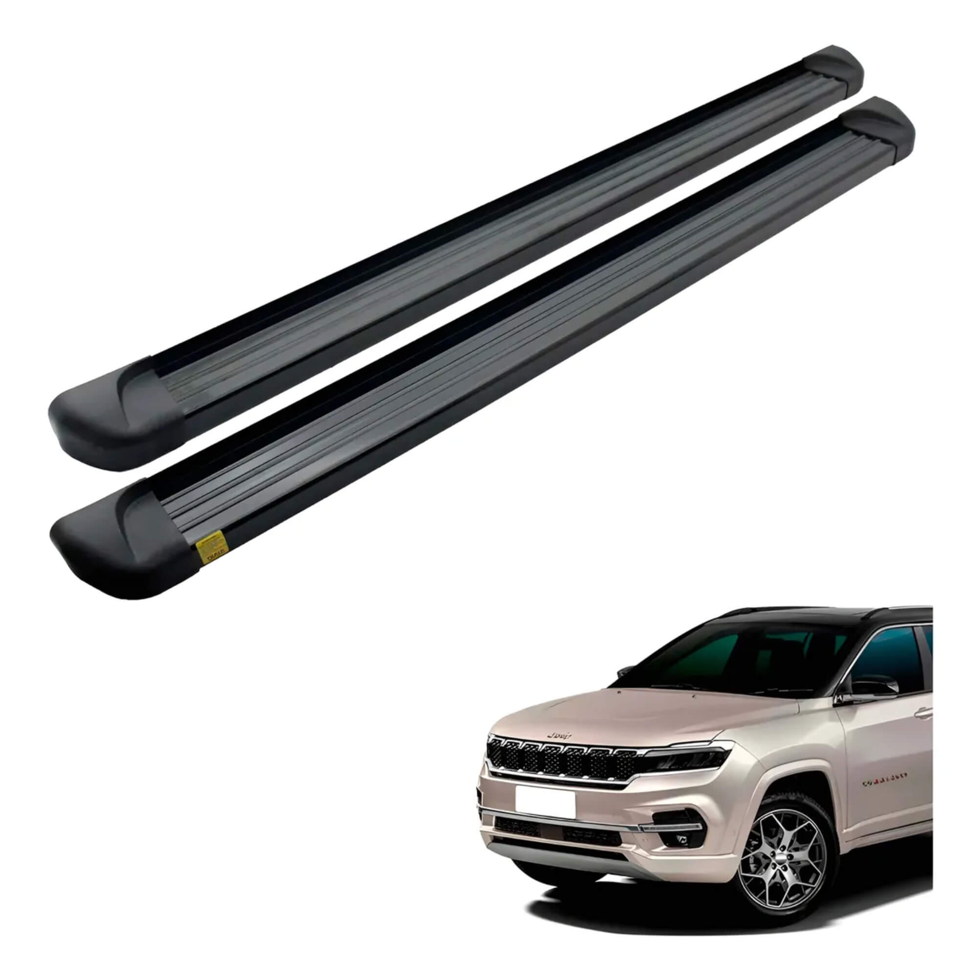 Estribo Lateral Aluminio Preto Jeep Commander 2022 a 2023 Preto Track Automotive - TX05030055
