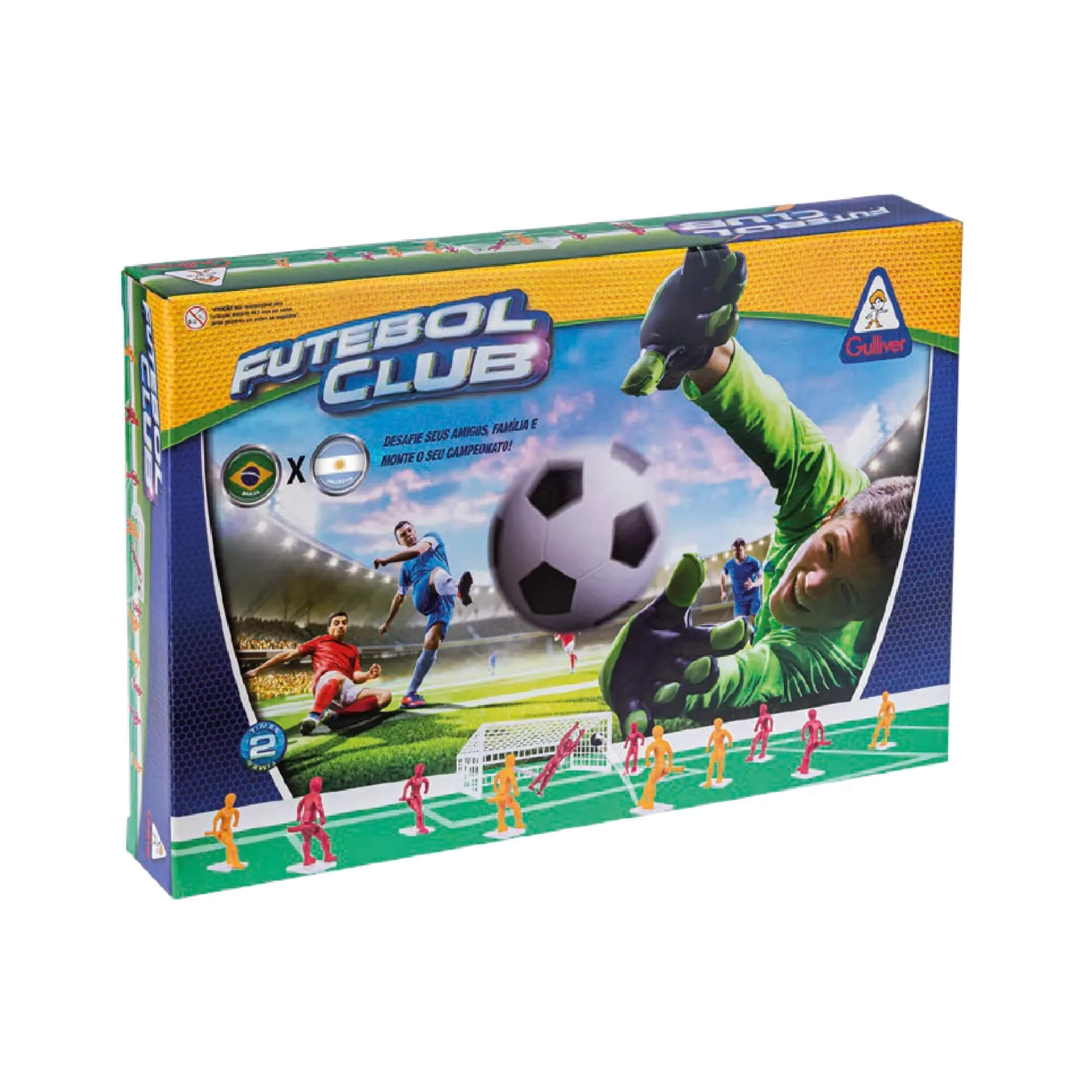 Jogo Infantil Futebol Club 2 Seleções Coloridas Brasil x Argentina Gulliver - 1902