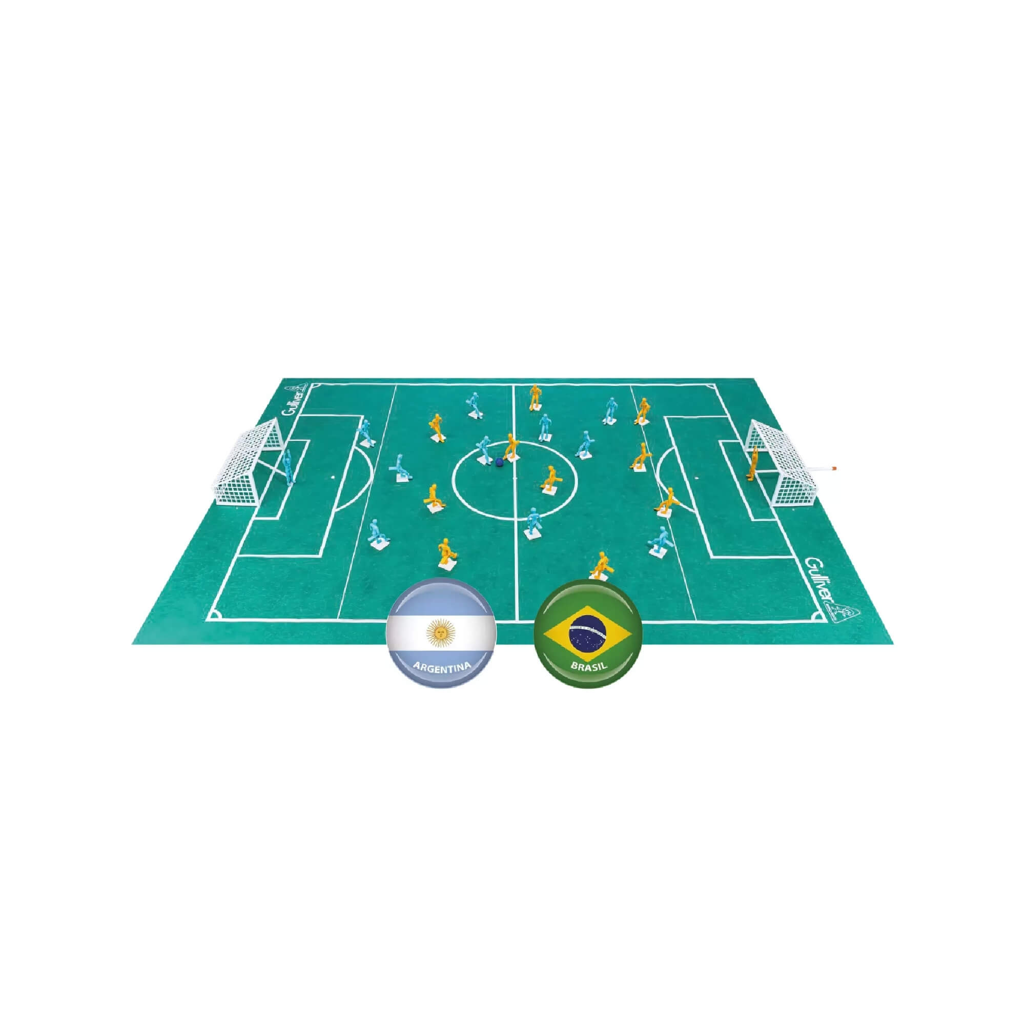 Brinquedo Infantil Maleta Futebol Club 2 Seleções Coloridas Brasil x Argentina Gulliver - 1962