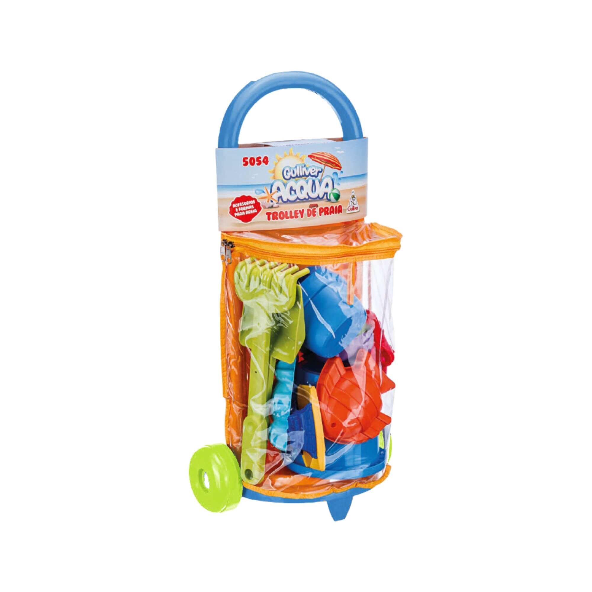 Brinquedo Infantil Acqua Trolley de Praia 8 Peças Gulliver - 5054