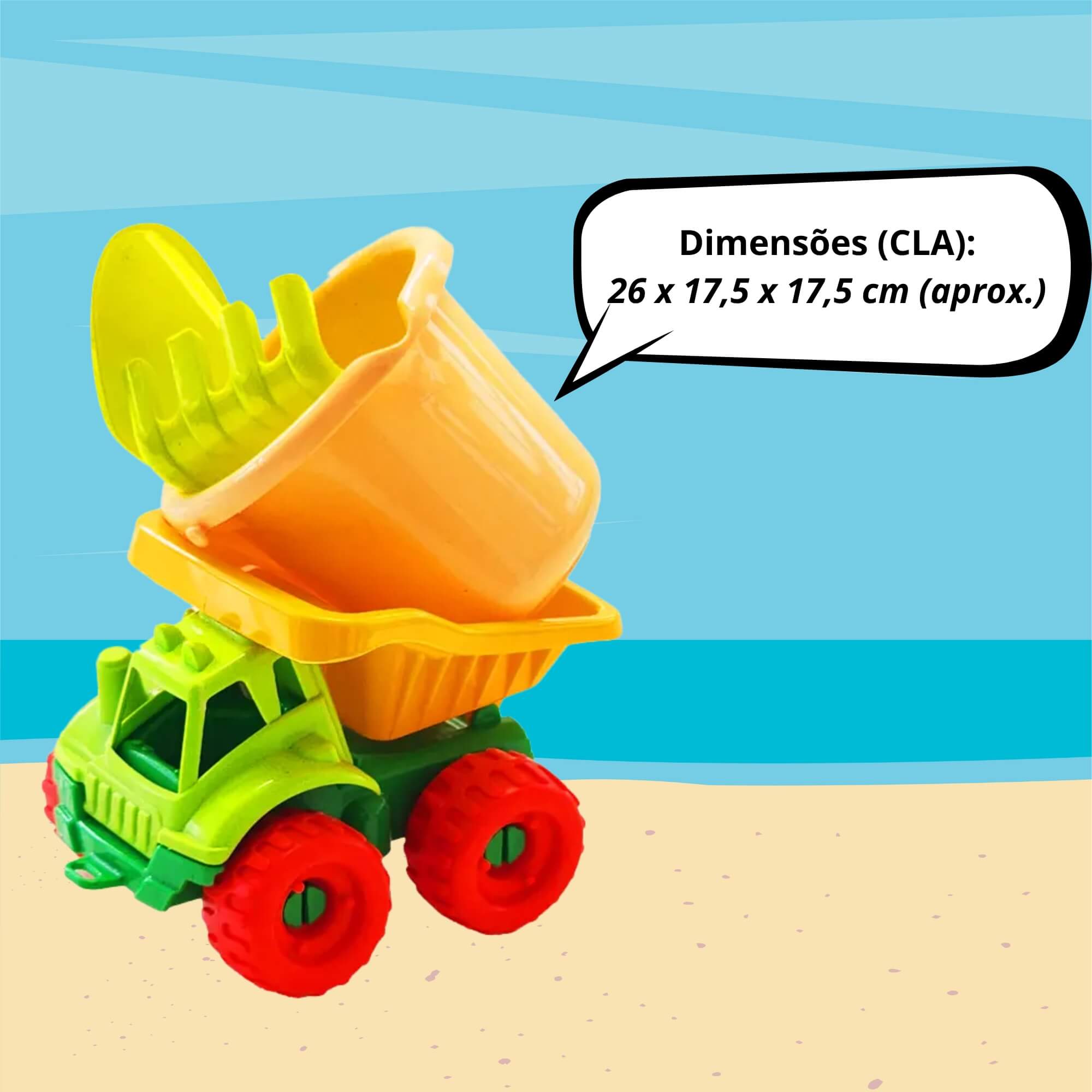 Brinquedo Infantil Caminhão Caçamba Mini de Praia Gulliver - 5048