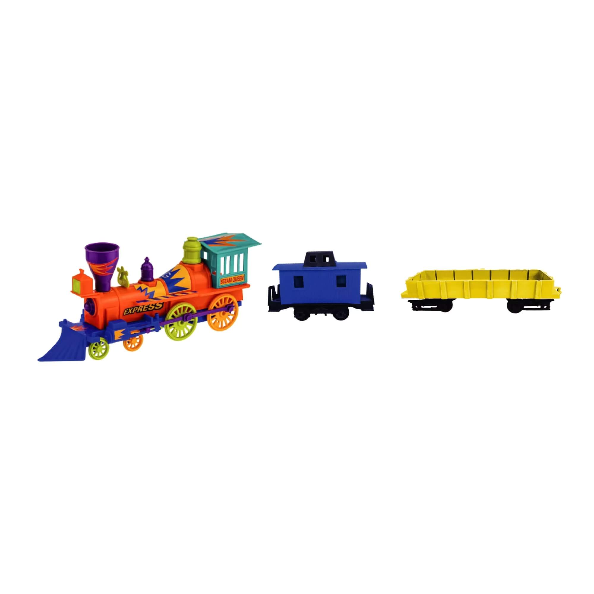 Brinquedo Infantil Máquinas Locomotiva + 2 Vagões na Caixa Gulliver - 1118