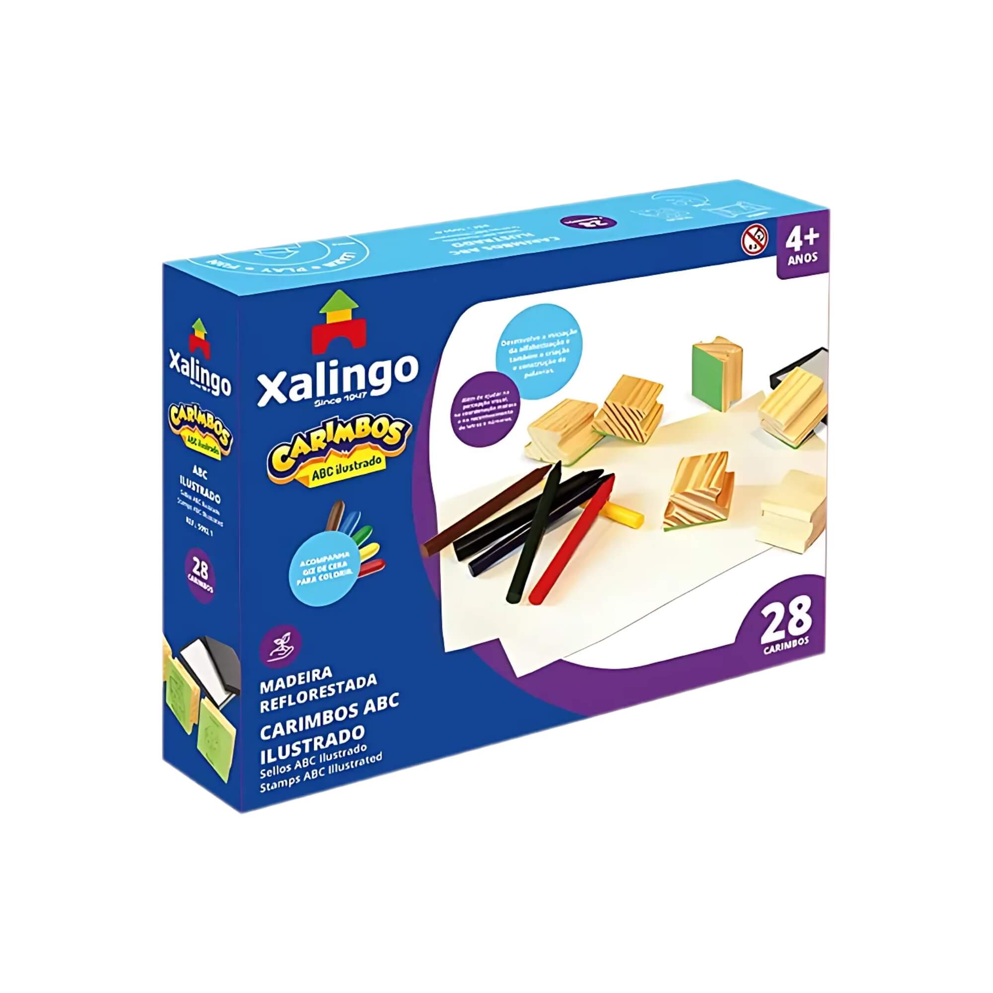 Brinquedo Infantil Carimbos Educativos ABC Ilustrado Xalingo - 50921