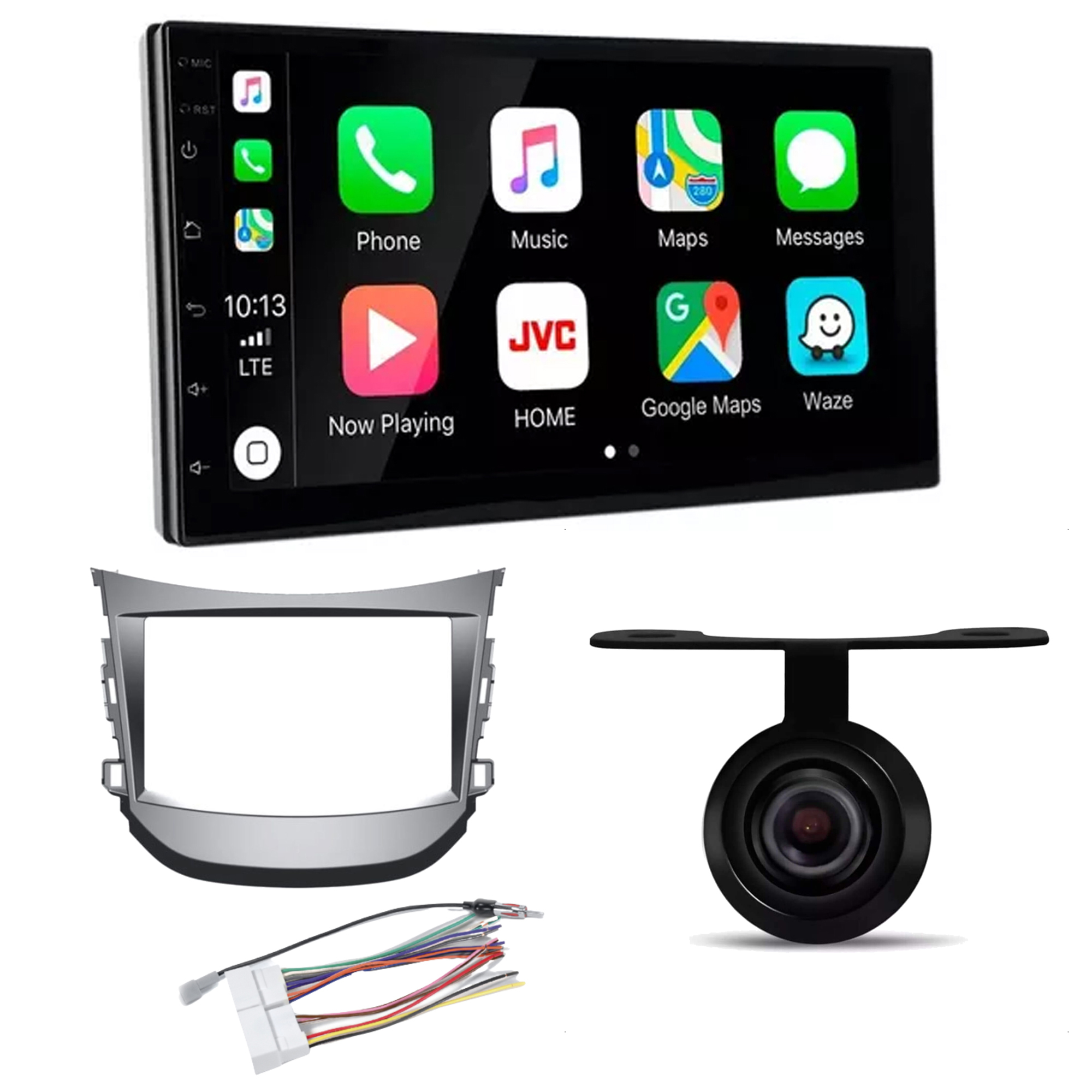 COMP Kit Multimidia HB20 2012 a 2019 + Câmera de ré  Android 13 7" 2+64GB  Carplay e Android Auto HT-7225CA