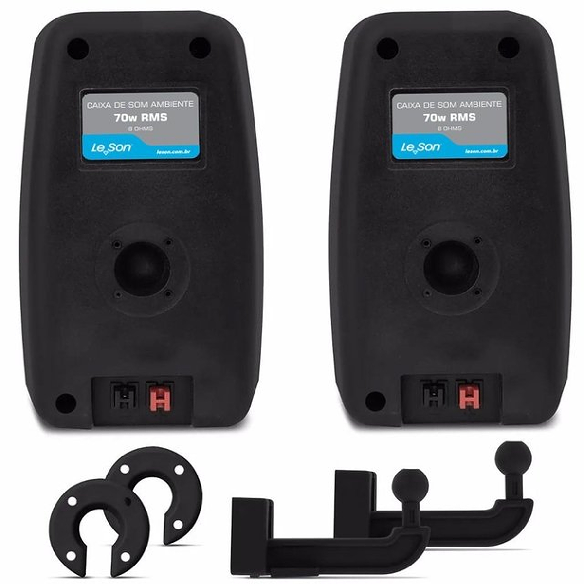 COMP Amplificador Receiver Bluetooth 5.0 SLIM + 2 Pares de Caixa Leson Ambiente