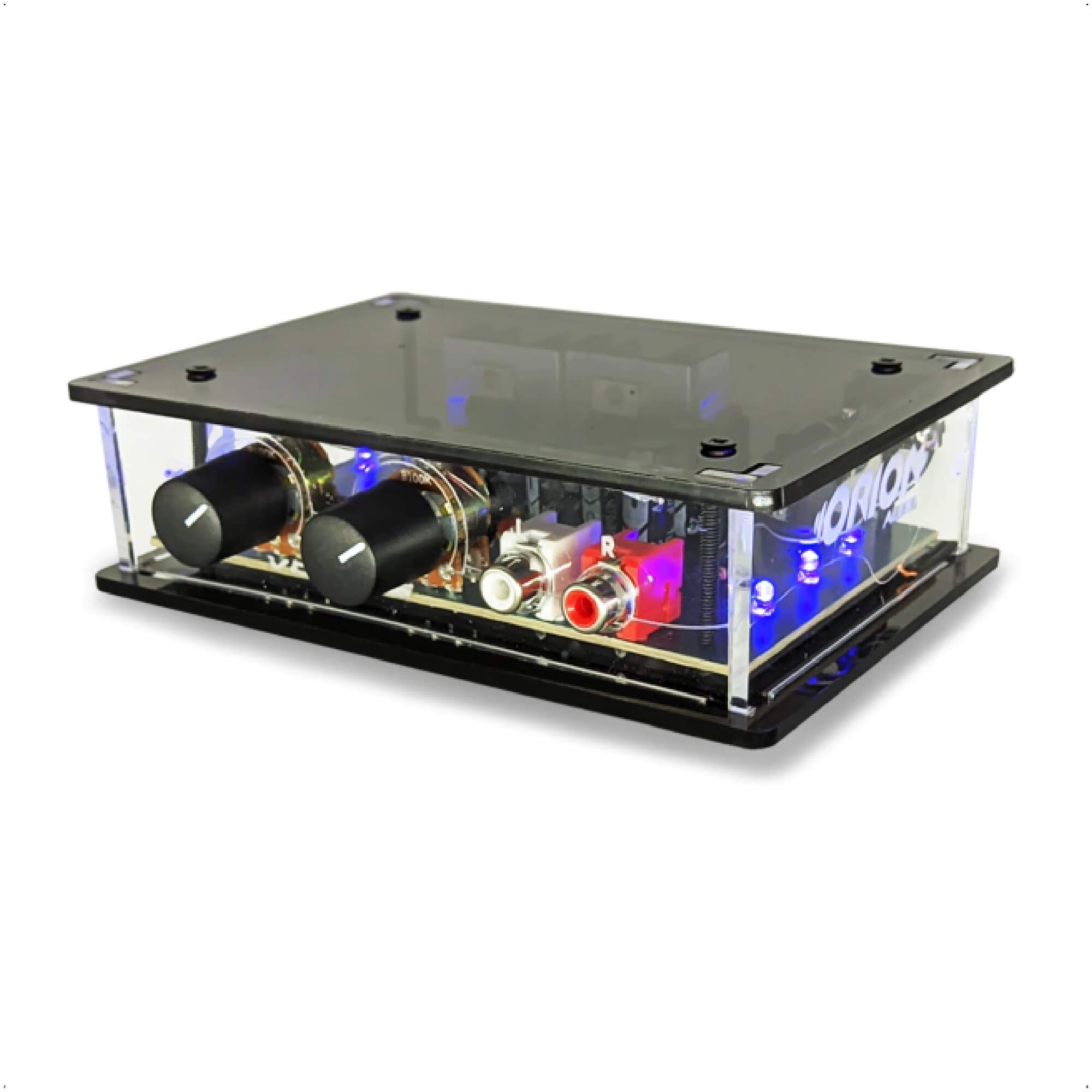 COMP Kit Som Ambiente Orion Amplificador Slim + 8 Caixas De Parede Preta