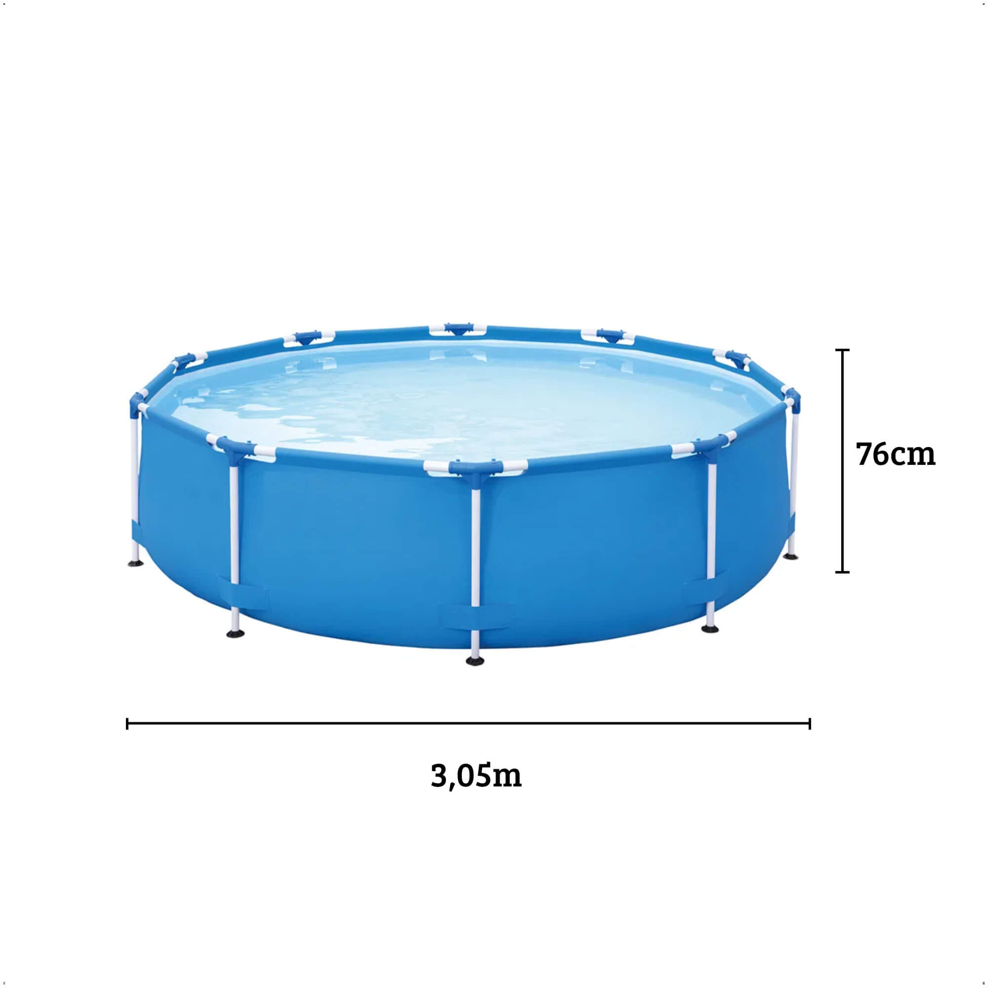 COMP Piscina Estruturada PVC 5000 Litros + Bomba filtragem Escolha Voltagem Piscina 5000 litros:220v