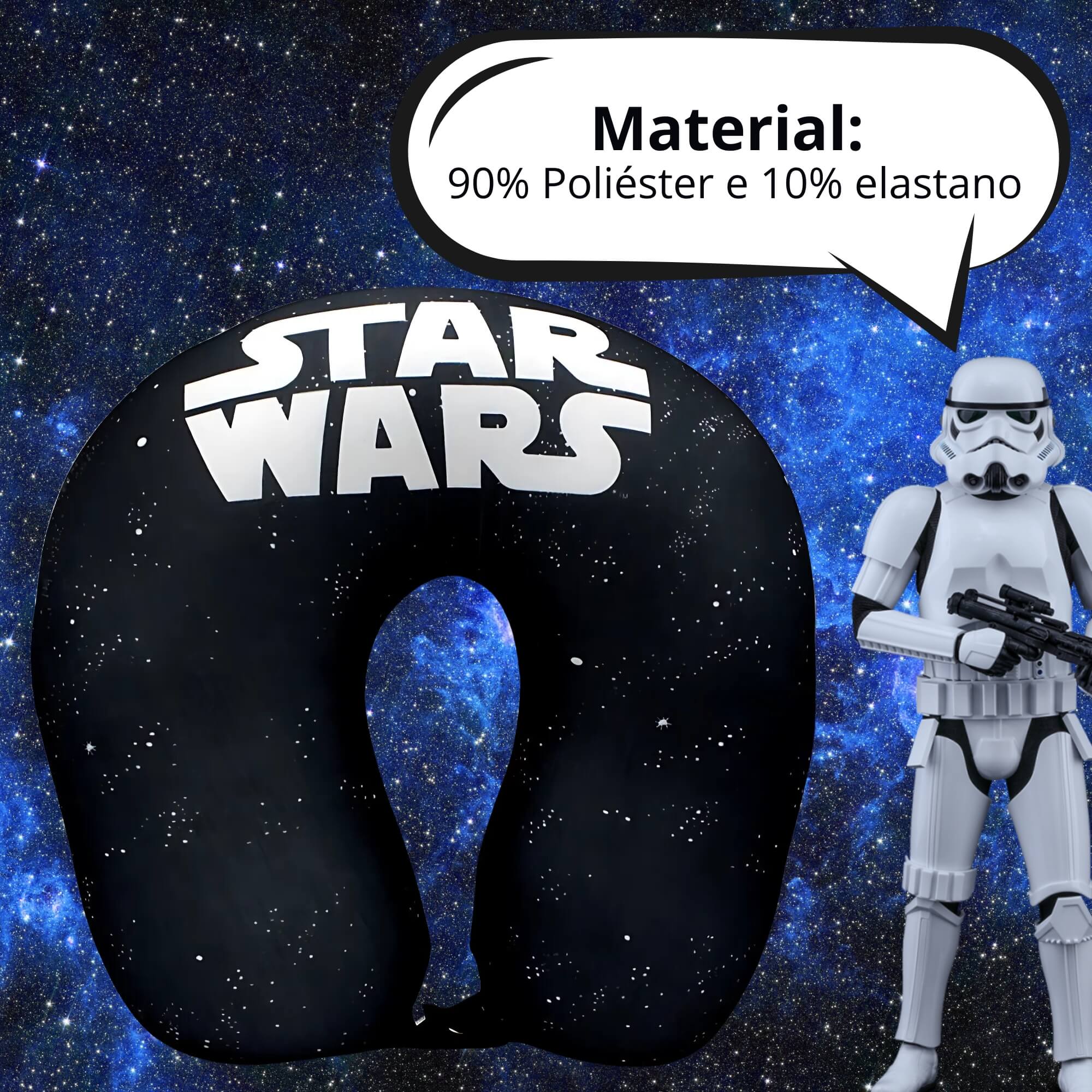Almofada Pescoço Star Wars Galaxia Micro Perolas Zona Criativa - 10064084