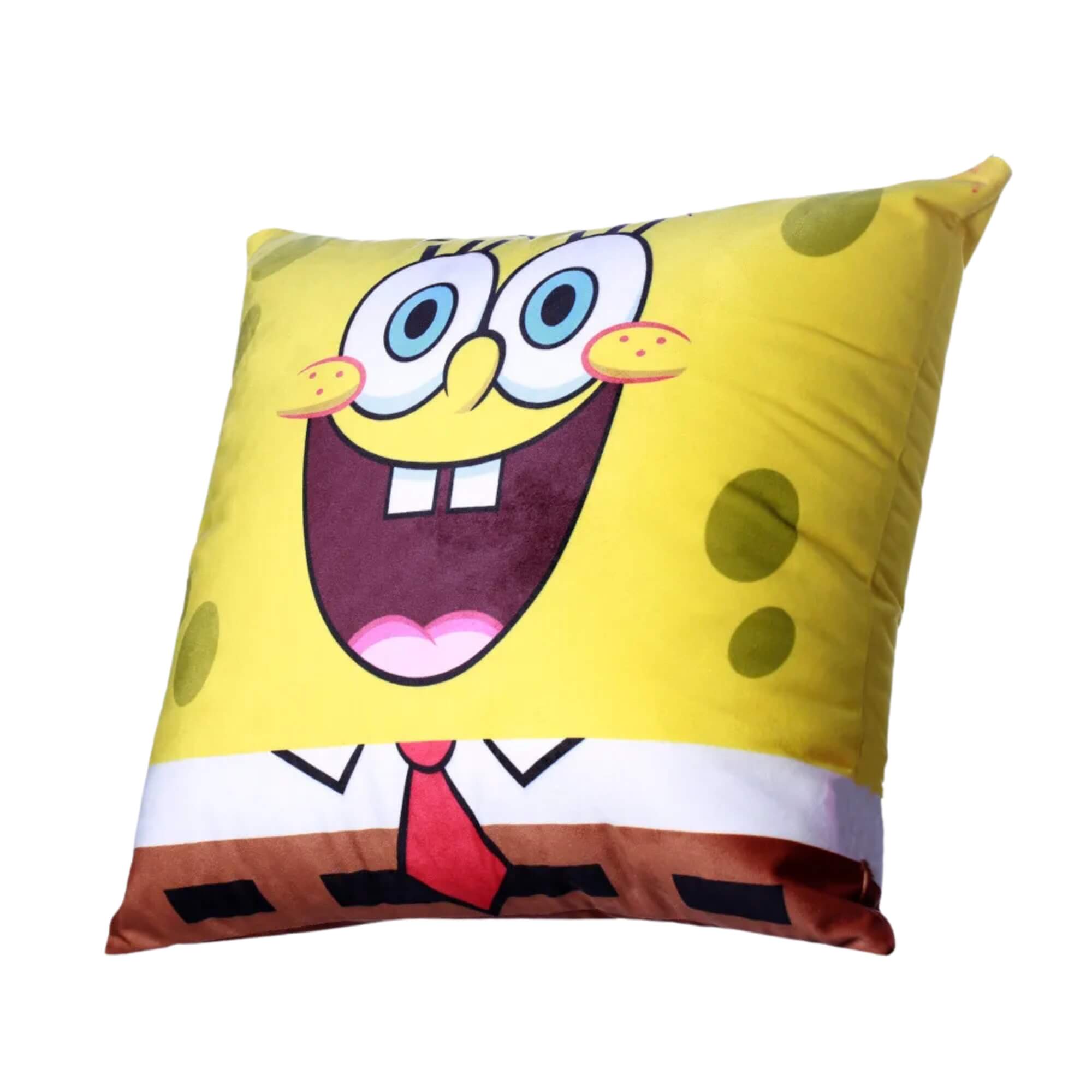 Almofada Bob Esponja Veludo 40x40 Fibra Zona Criativa - 10064964