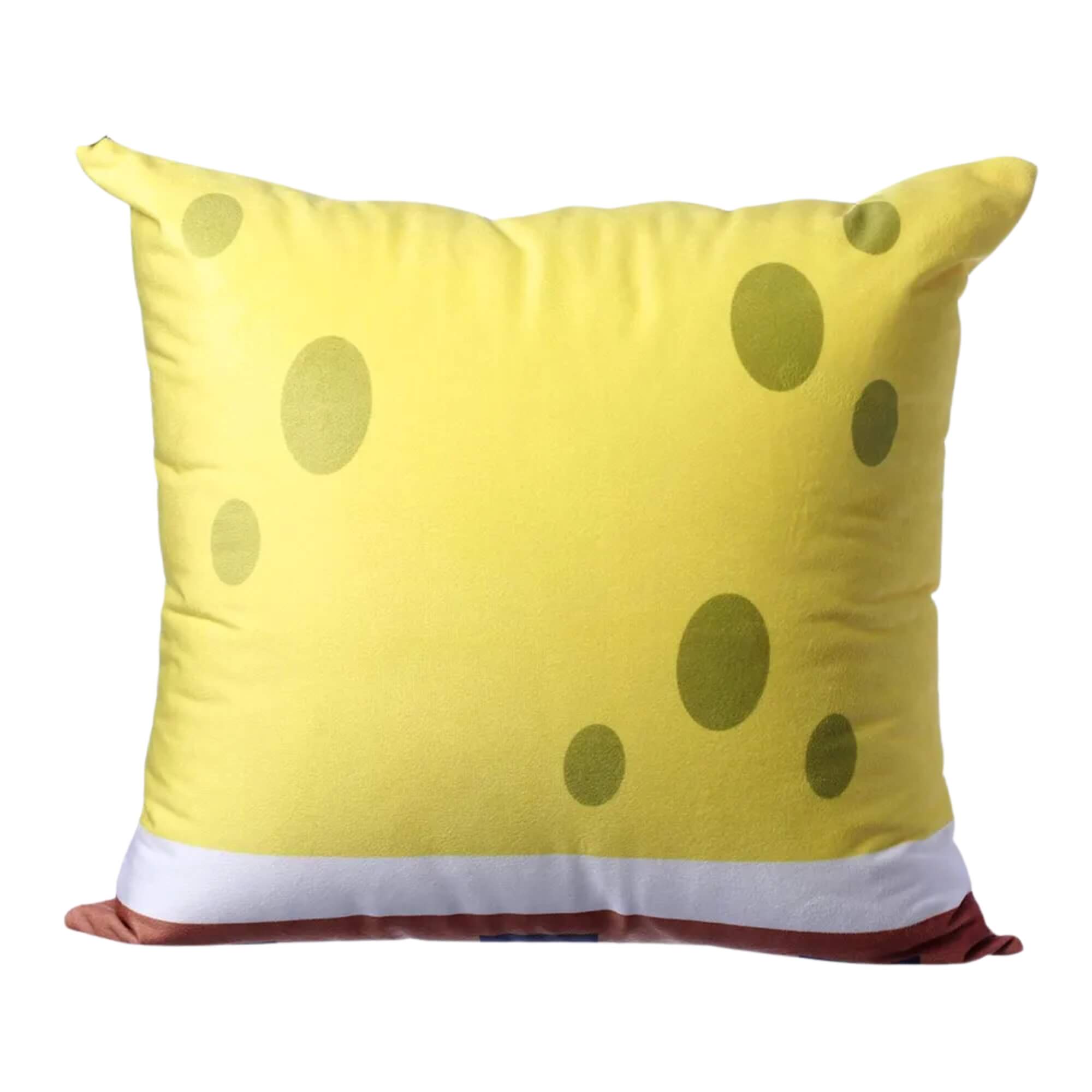 Almofada Bob Esponja Veludo 40x40 Fibra Zona Criativa - 10064964
