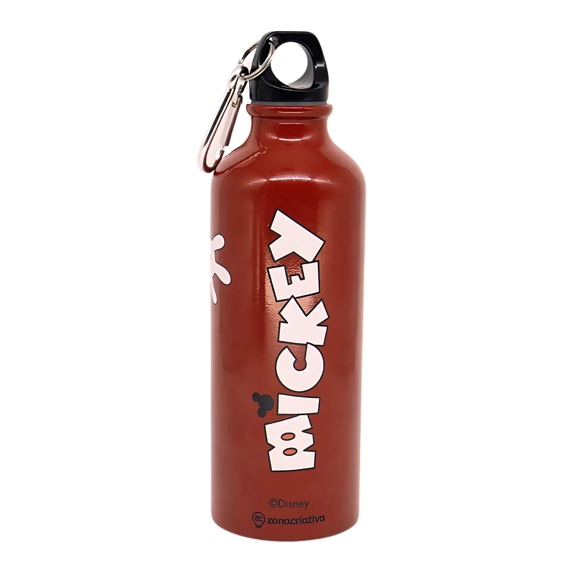 Garrafa com Mosquetão Mickey Mouse 500ml Disney Zona Criativa - 10073089