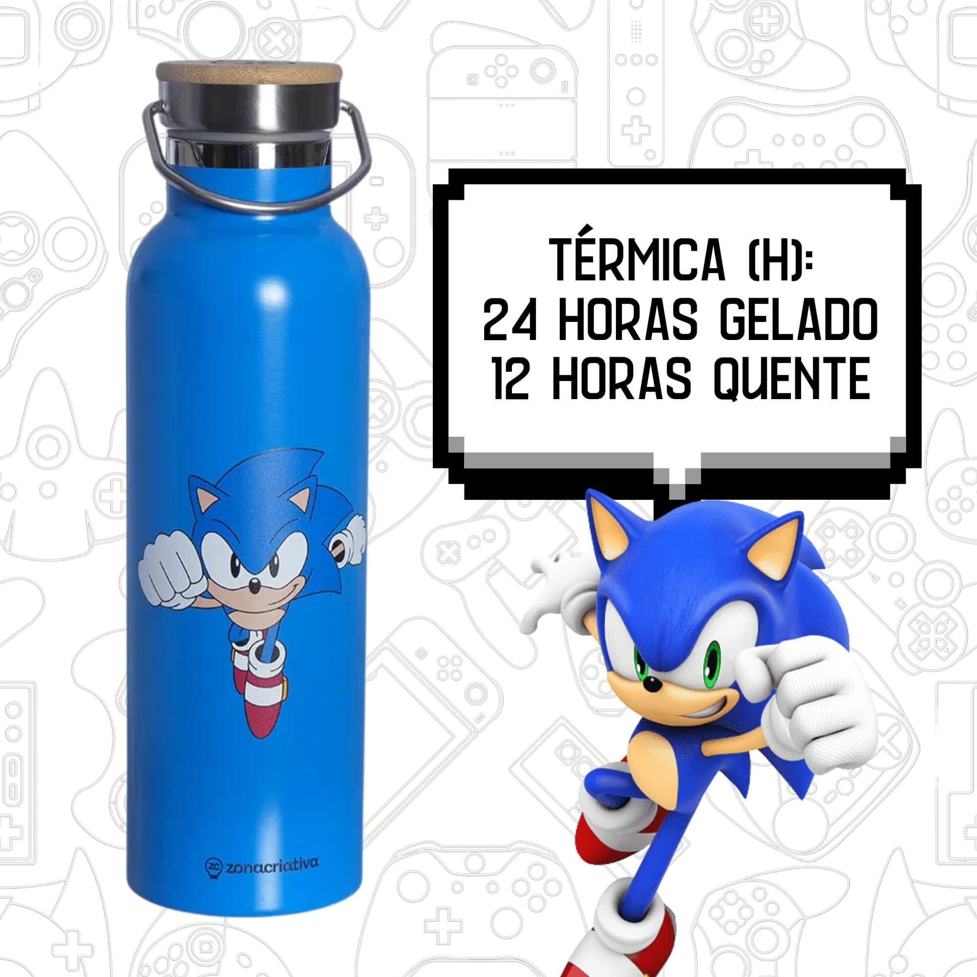 Garrafa Térmica Camp Sonic 600ml Aço Inox Zona Criativa - 10073202