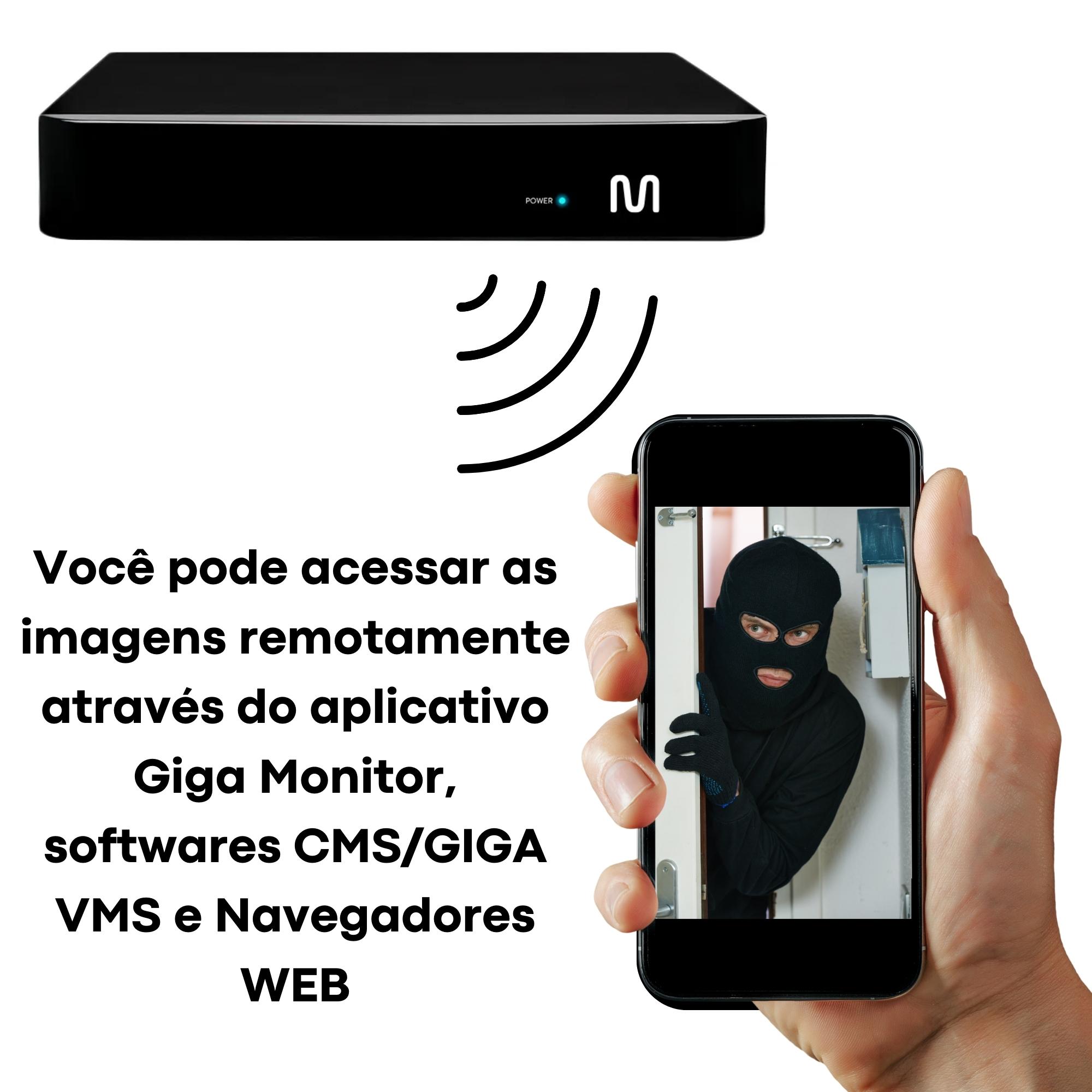 COMP Kit 4 Câmeras de Segurança 720P + DVR Open HD Lite 4 Canais + HD 1TB Skyhawk Seagate