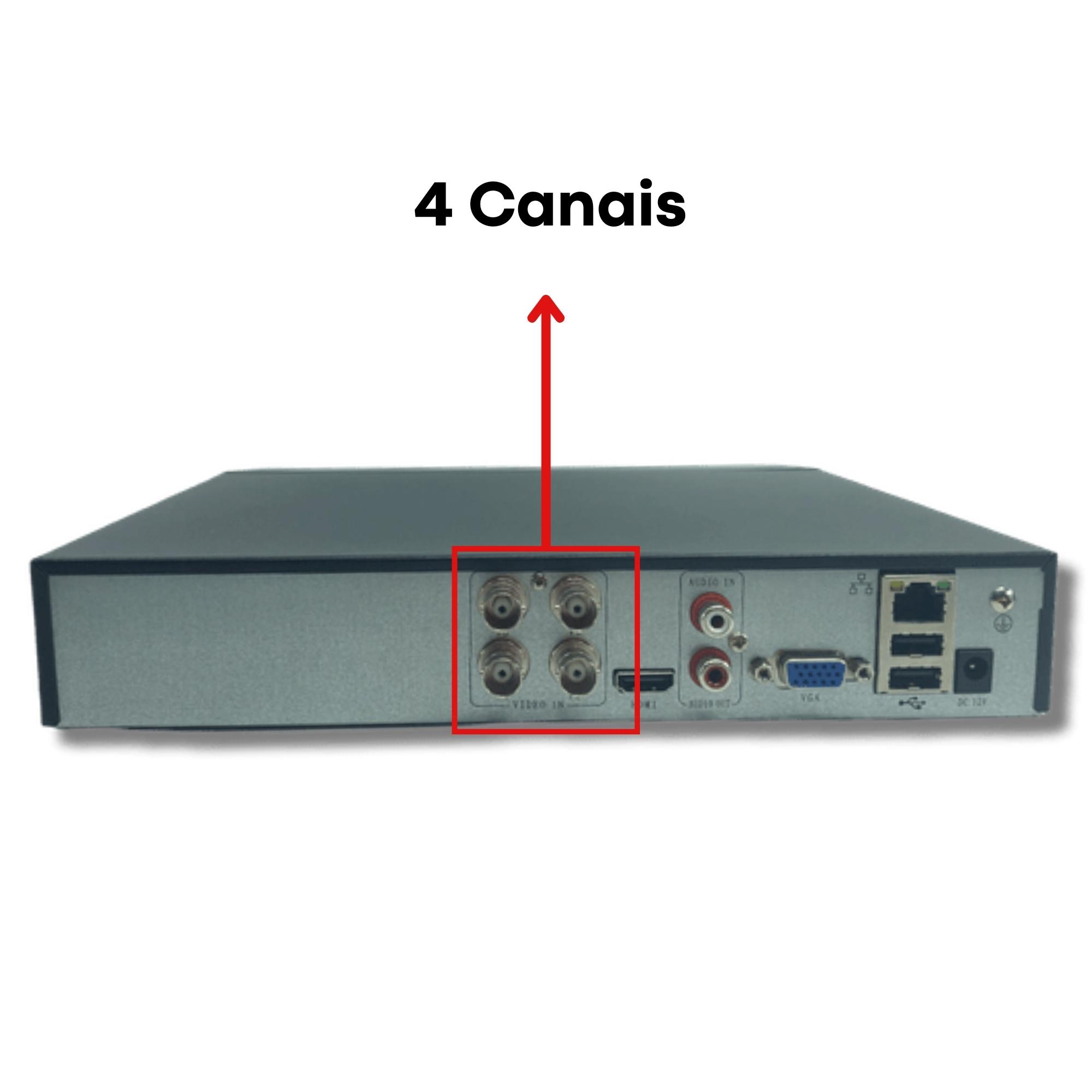 COMP Kit 4 Câmeras de Segurança 720P + DVR Open HD Lite 4 Canais + HD 1TB Skyhawk Seagate