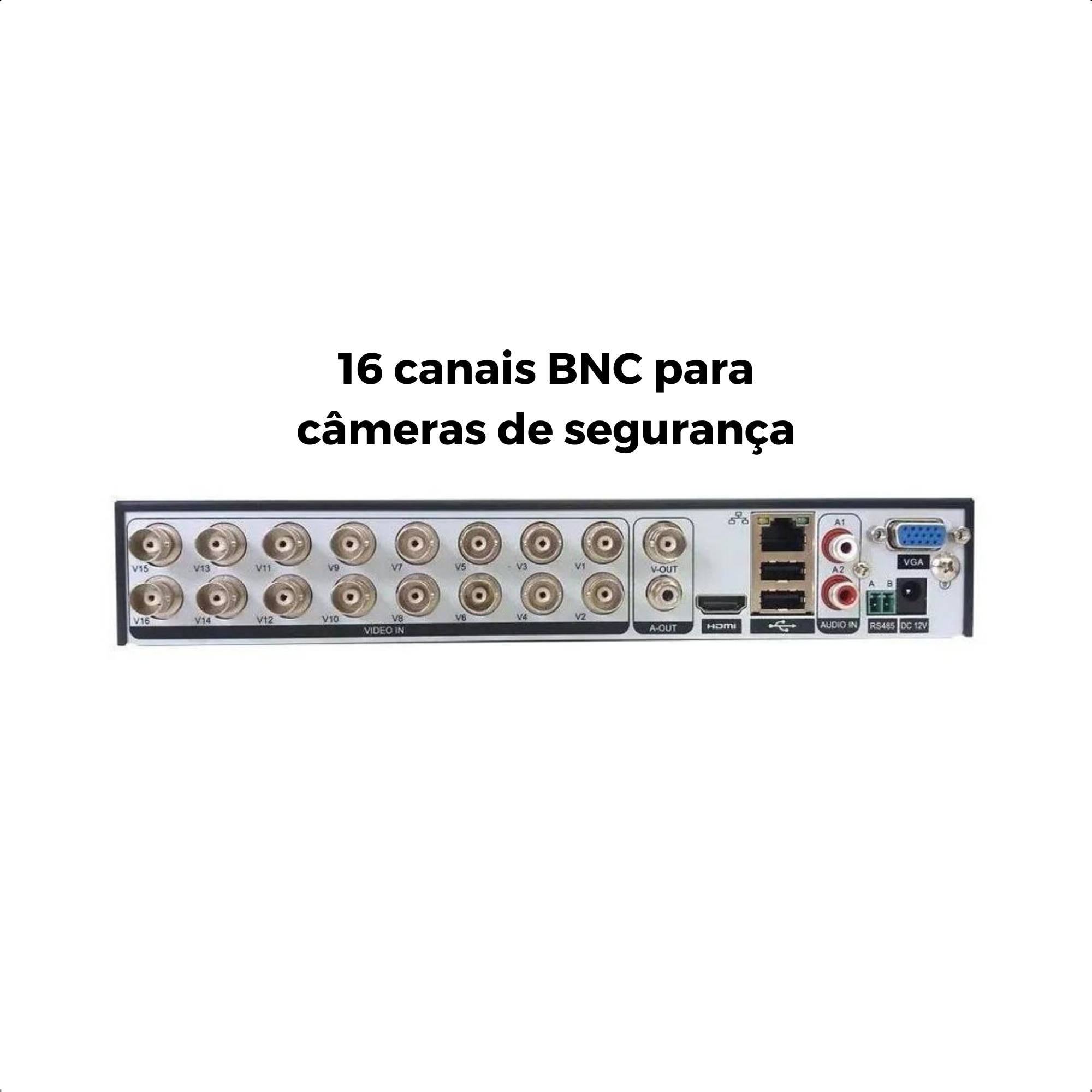 COMP Kit de Monitoramento HVR 16 Canais + 16 Câmeras de Segurança Dome 720P e Bullet 3MP + HD 2TB