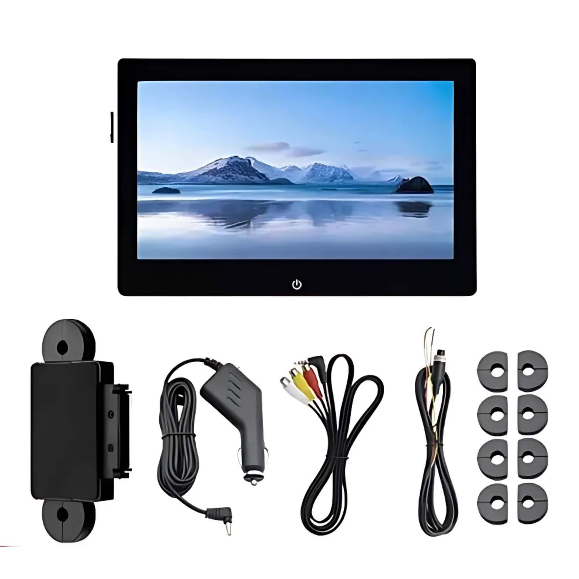 Tela de Encosto Traseira Smart Mídia Universal Acoplar 10" Pol. Slim Android 2+32GB H-Tech - ET1001