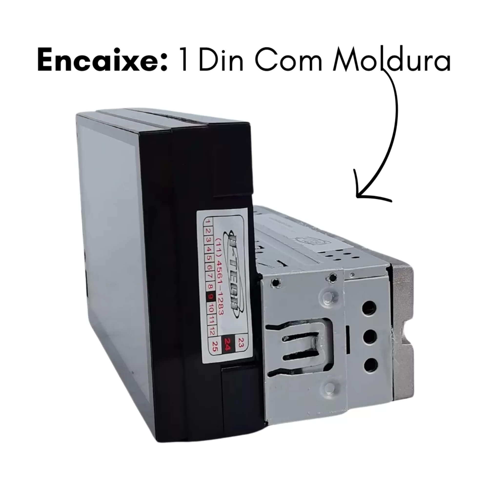 Multimídia 1 Din Mp5 7 Pol Full Touch Espelhamento Entradas USB/SD/AUX Cor Preto H-Tech - HT-2730CA
