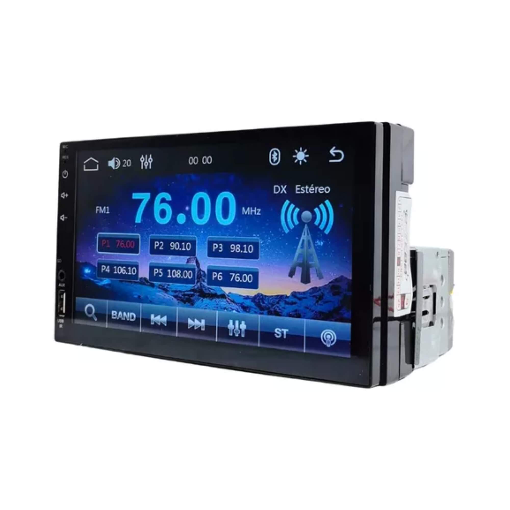 Multimídia 1 Din Mp5 7 Pol Full Touch Espelhamento Entradas USB/SD/AUX Cor Preto H-Tech - HT-2730CA