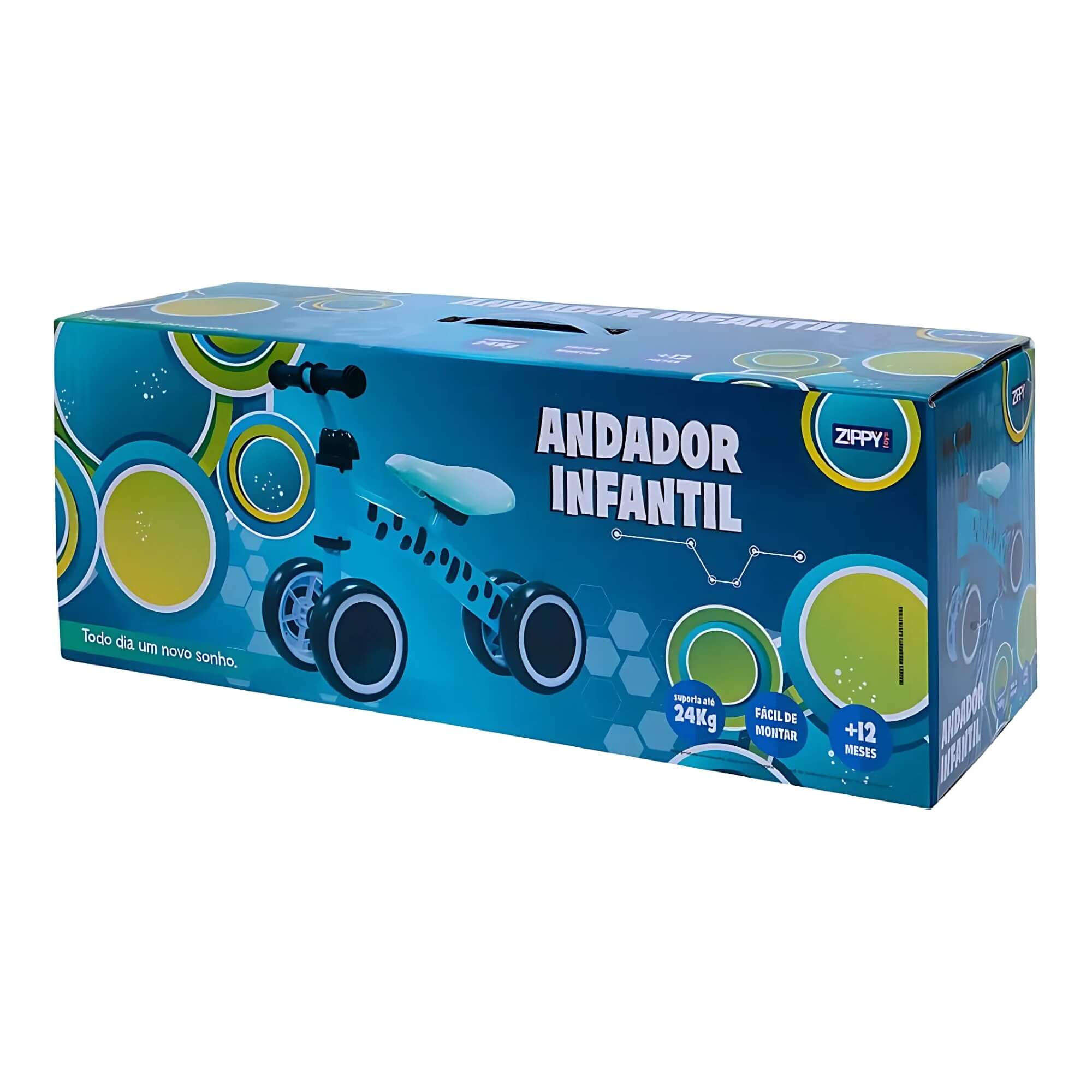 Andador Infantil sem Pedal Azul Zippy Toys - 7624
