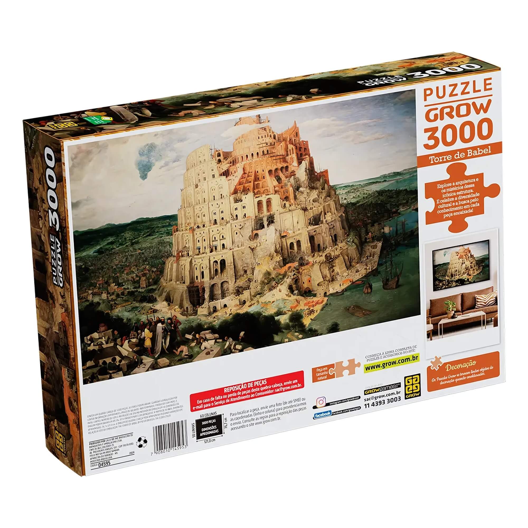 Quebra-Cabeça 3000 peças Torre de Babel Grow - 04595