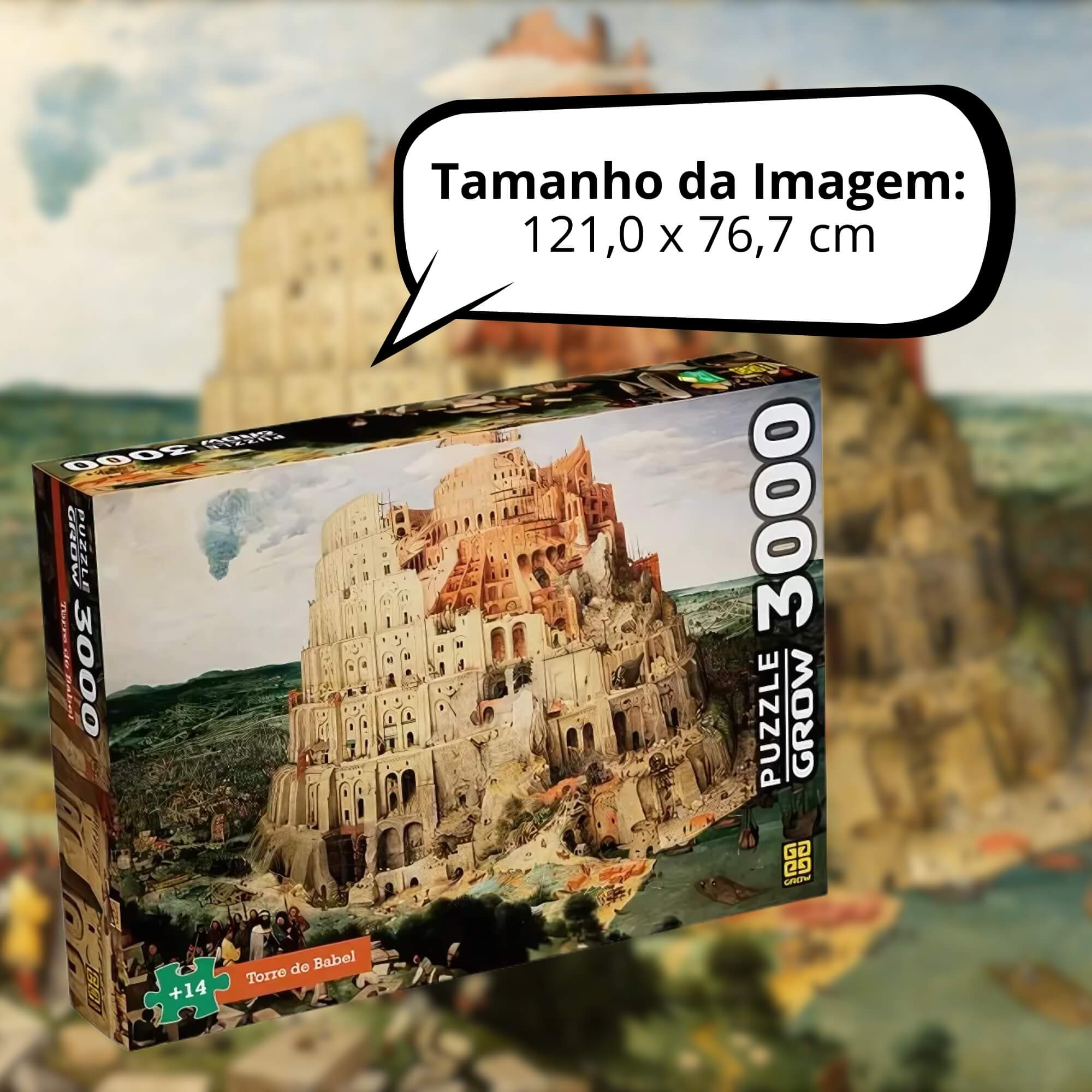 Quebra-Cabeça 3000 peças Torre de Babel Grow - 04595