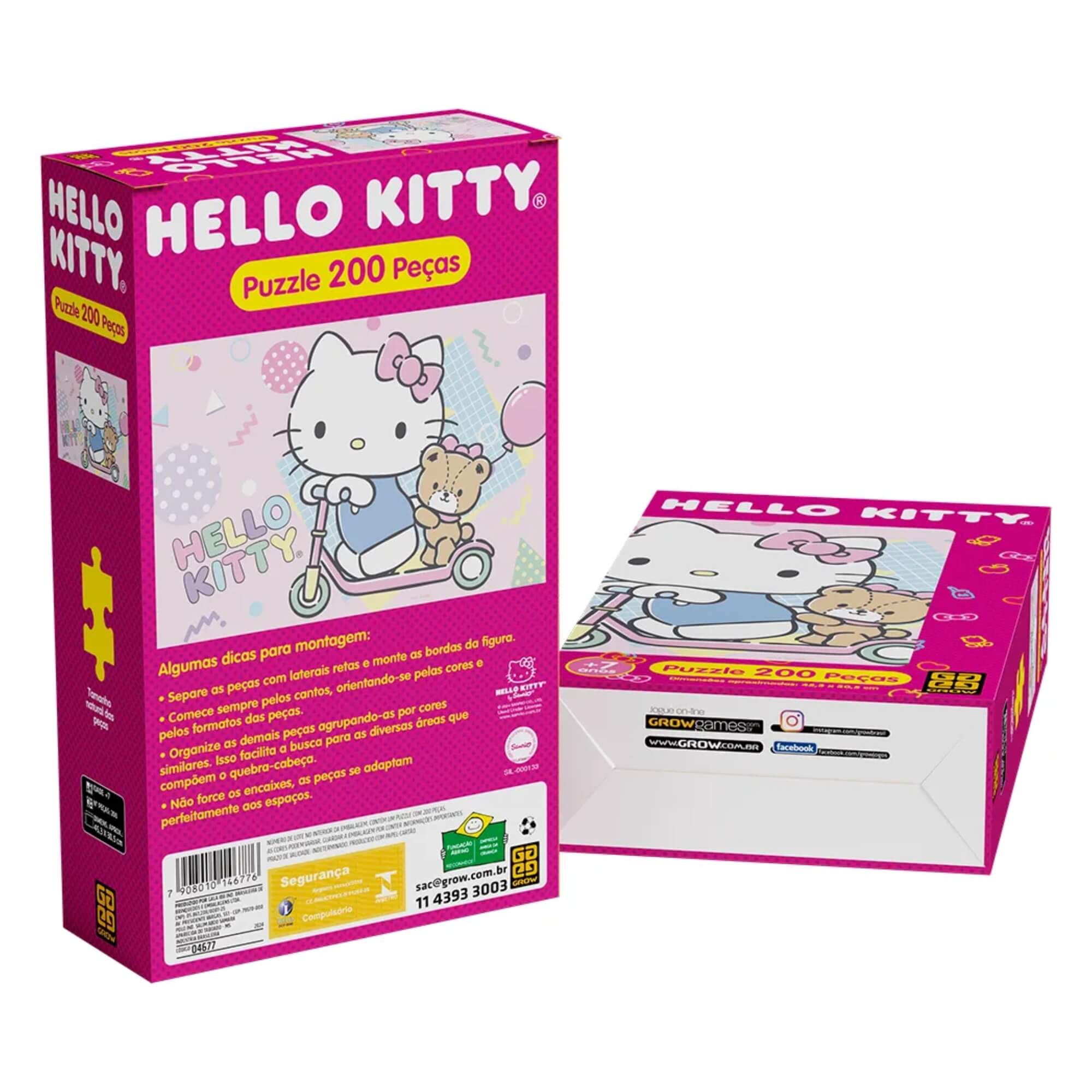 Quebra-Cabeça 200 Peças Hello Kitty Grow - 04677