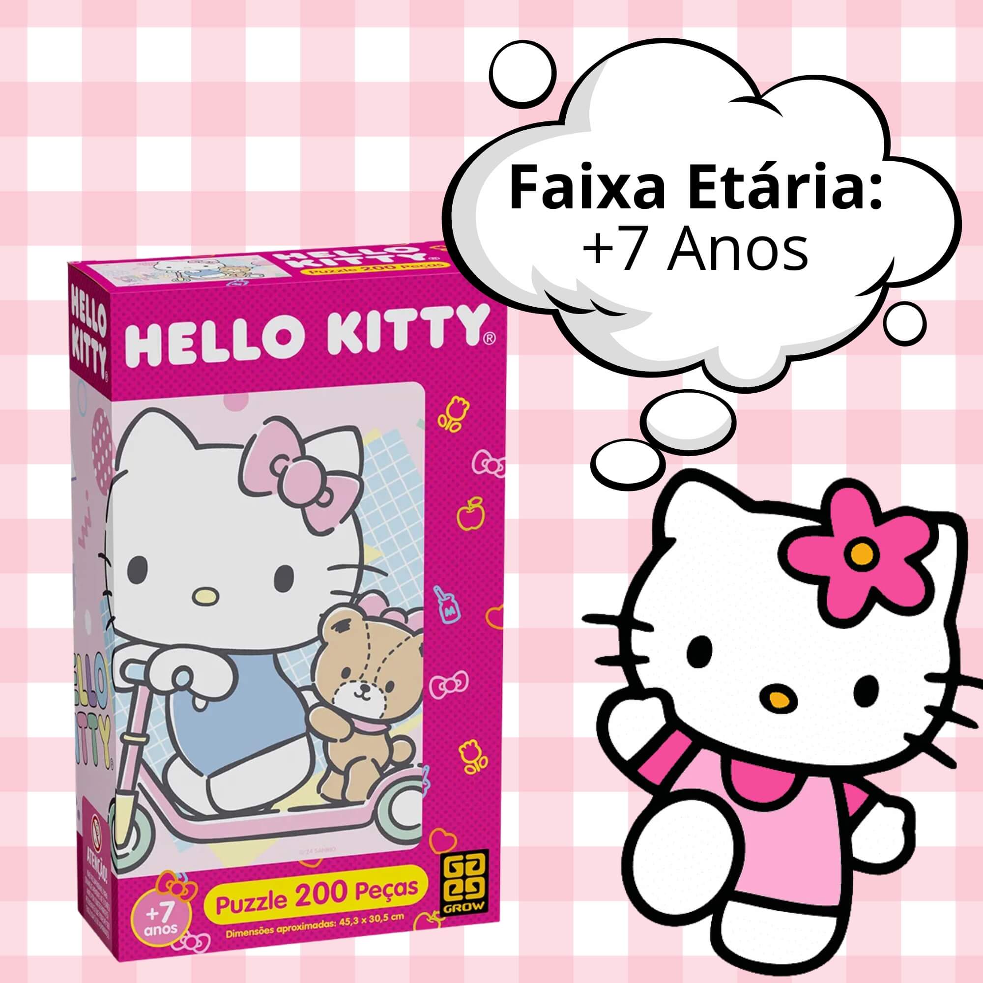 Quebra-Cabeça 200 Peças Hello Kitty Grow - 04677