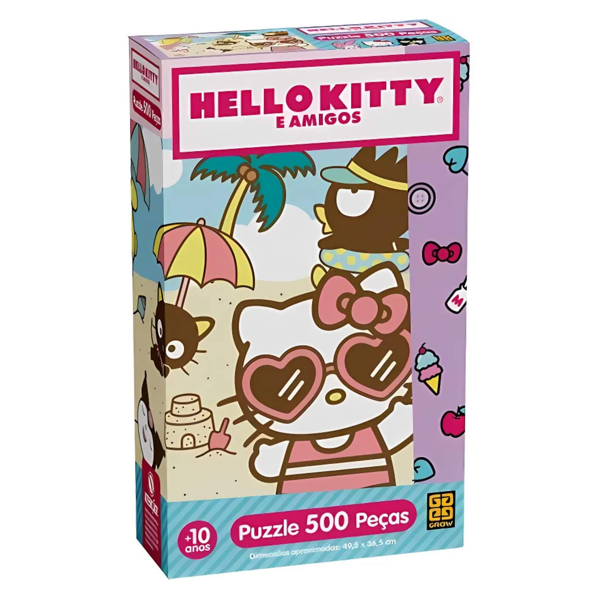 Quebra-Cabeça Hello Kitty e Amigos 500 Peças Grow - 04678