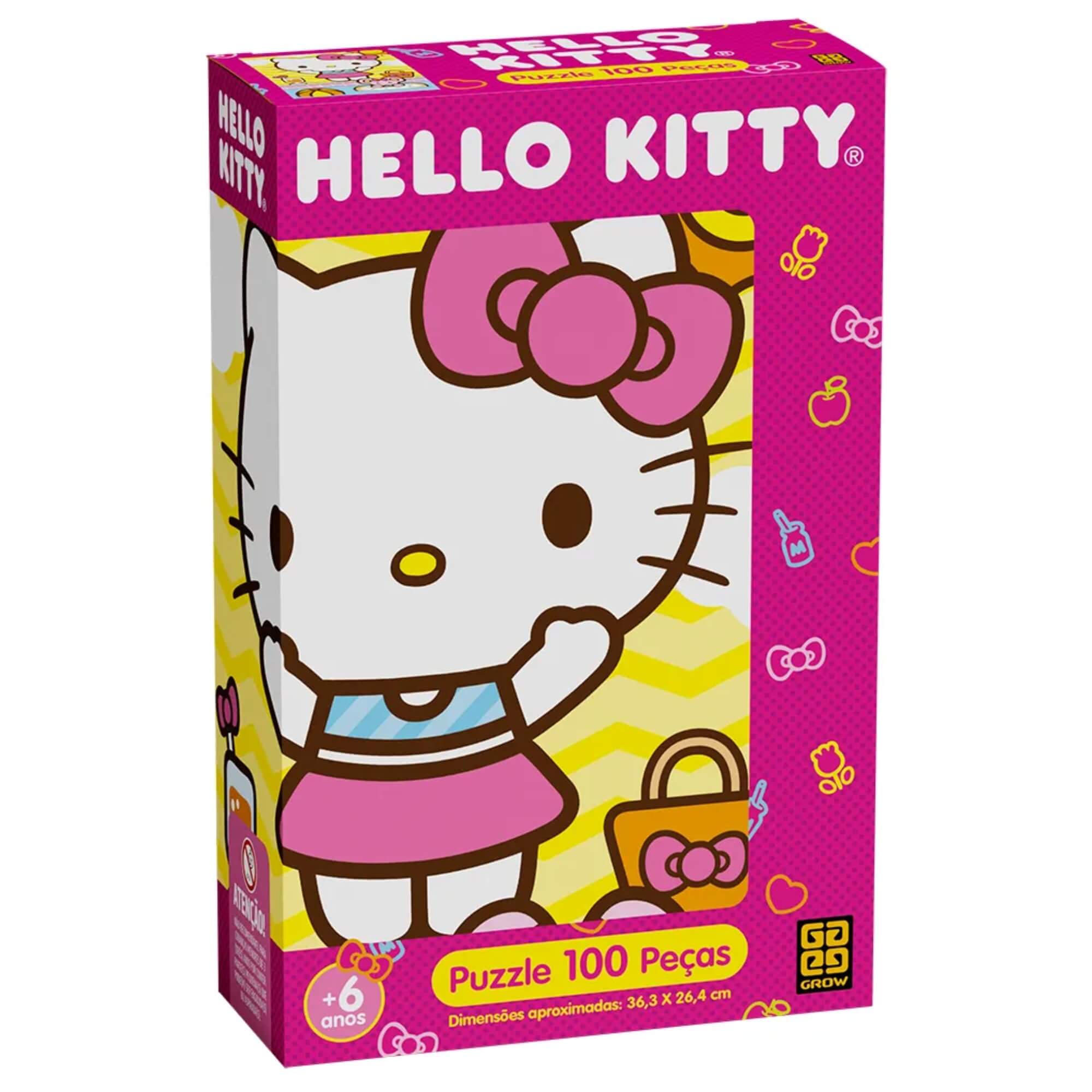 Quebra-Cabeça Hello Kitty 100 Peças Grow - 04676