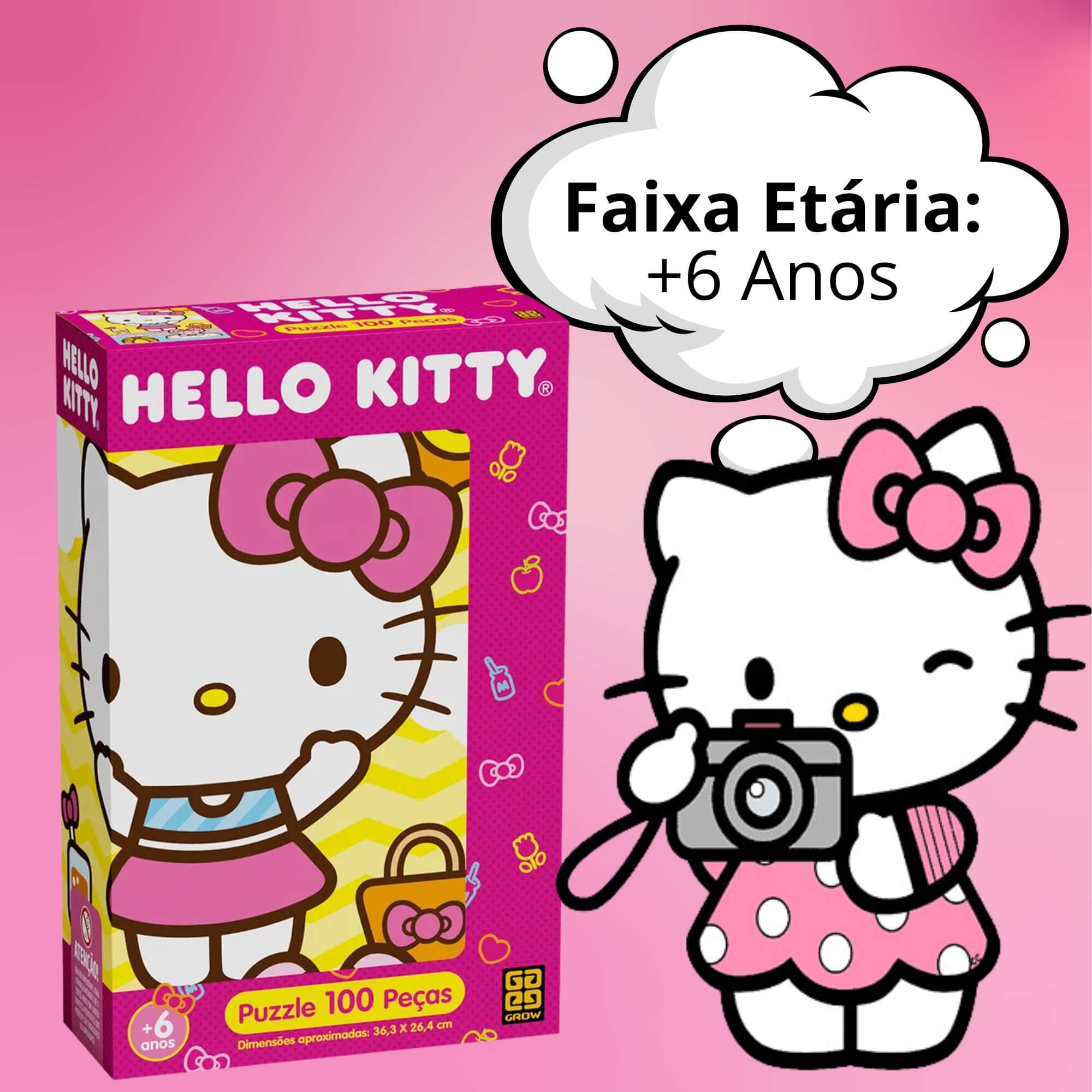 Quebra-Cabeça Hello Kitty 100 Peças Grow - 04676