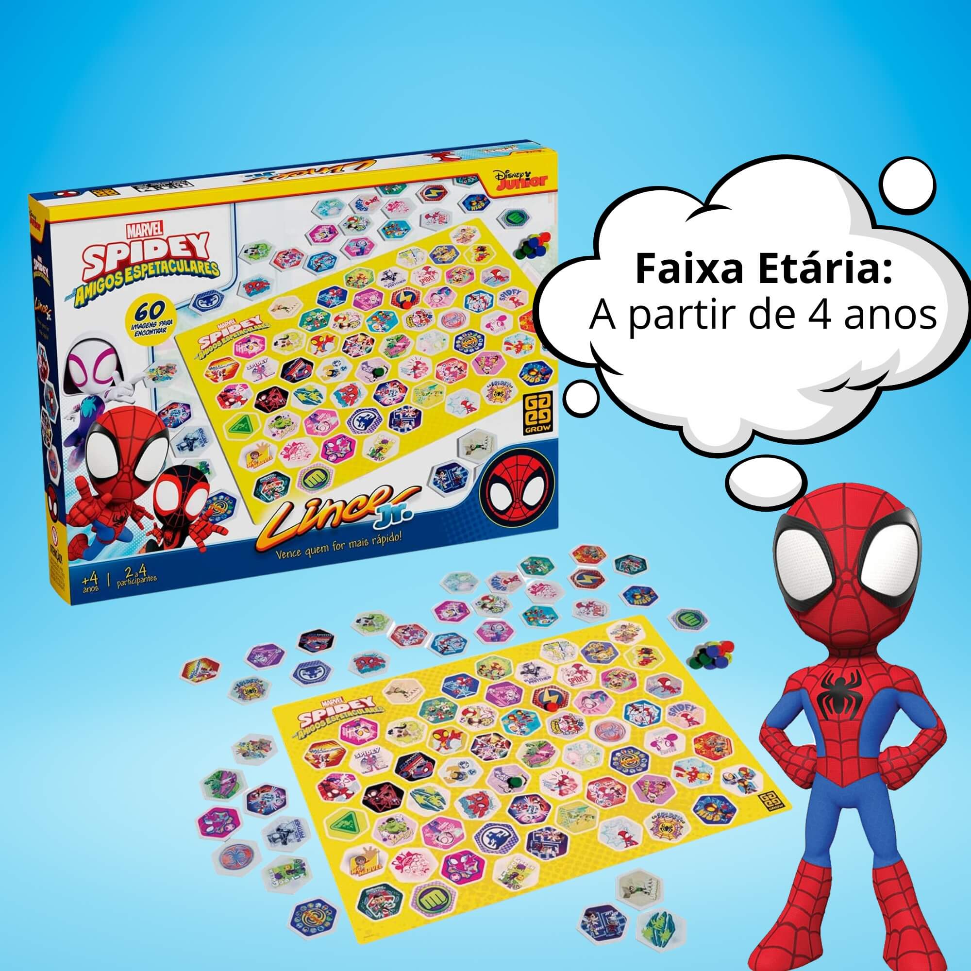 Jogo de Tabuleiro Lince Júnior Spidey Grow - 04734
