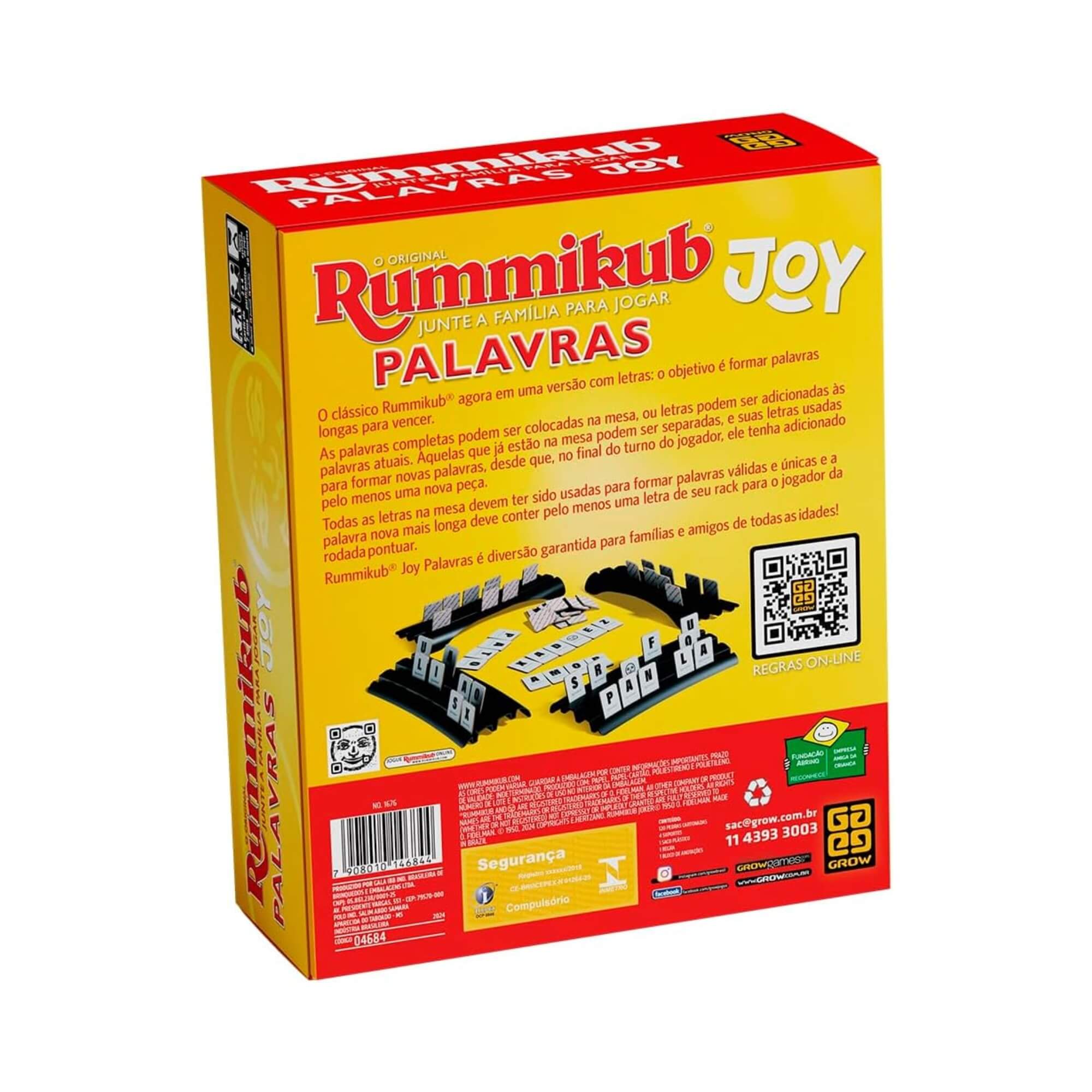Jogo Rummikub Joy Palavras Grow - 04684