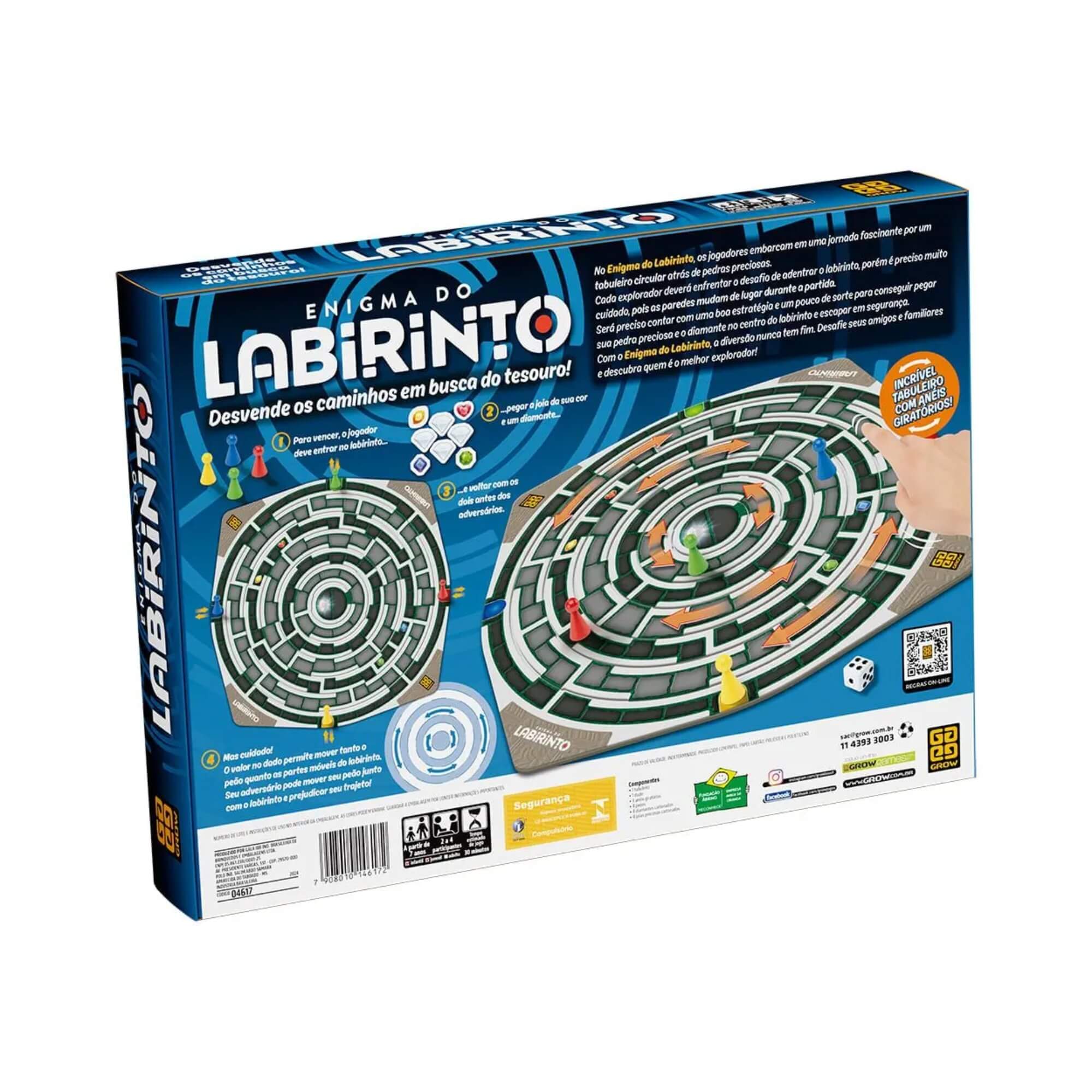 Jogo de Tabuleiro Enigma do Labirinto Grow - 04617